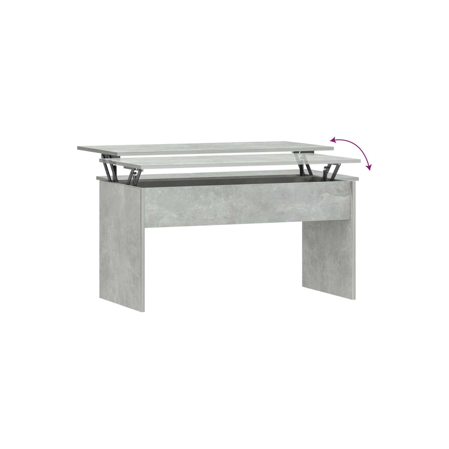 Table basse en béton gris 102x50,5x52,5 cm de vidaXL