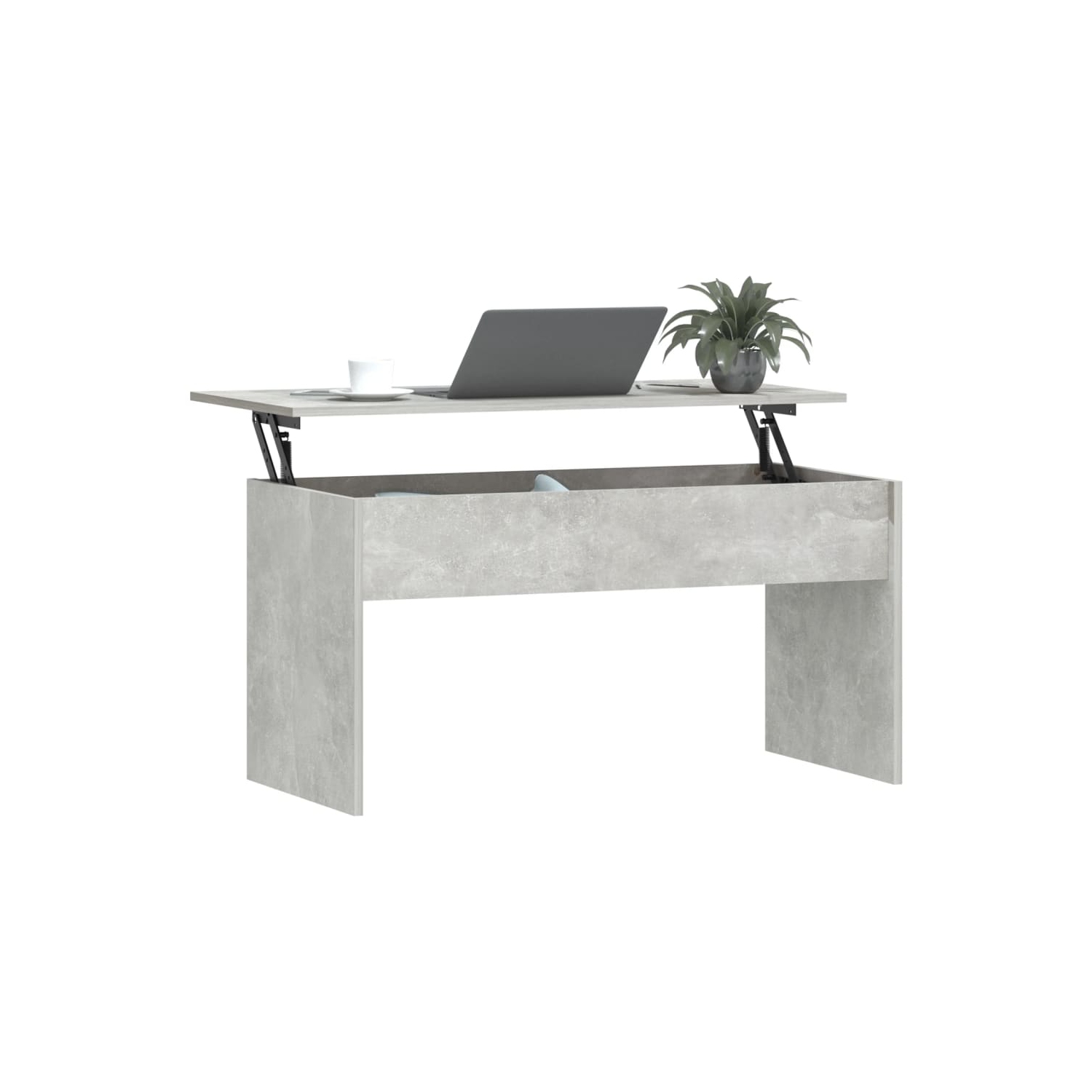 Table basse en béton gris 102x50,5x52,5 cm de vidaXL