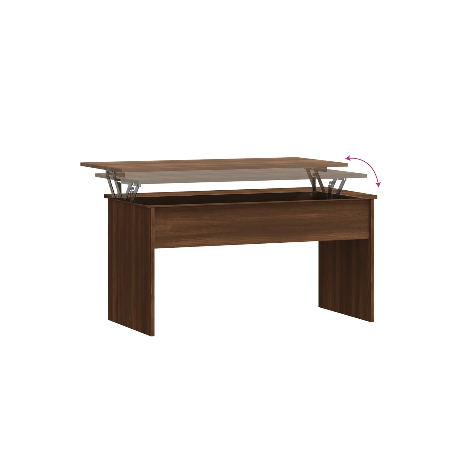 Table basse en chêne brun VisdaXL, 22 x 50 x 5 x 30 po, bois d'ingénierie 52,5 cm