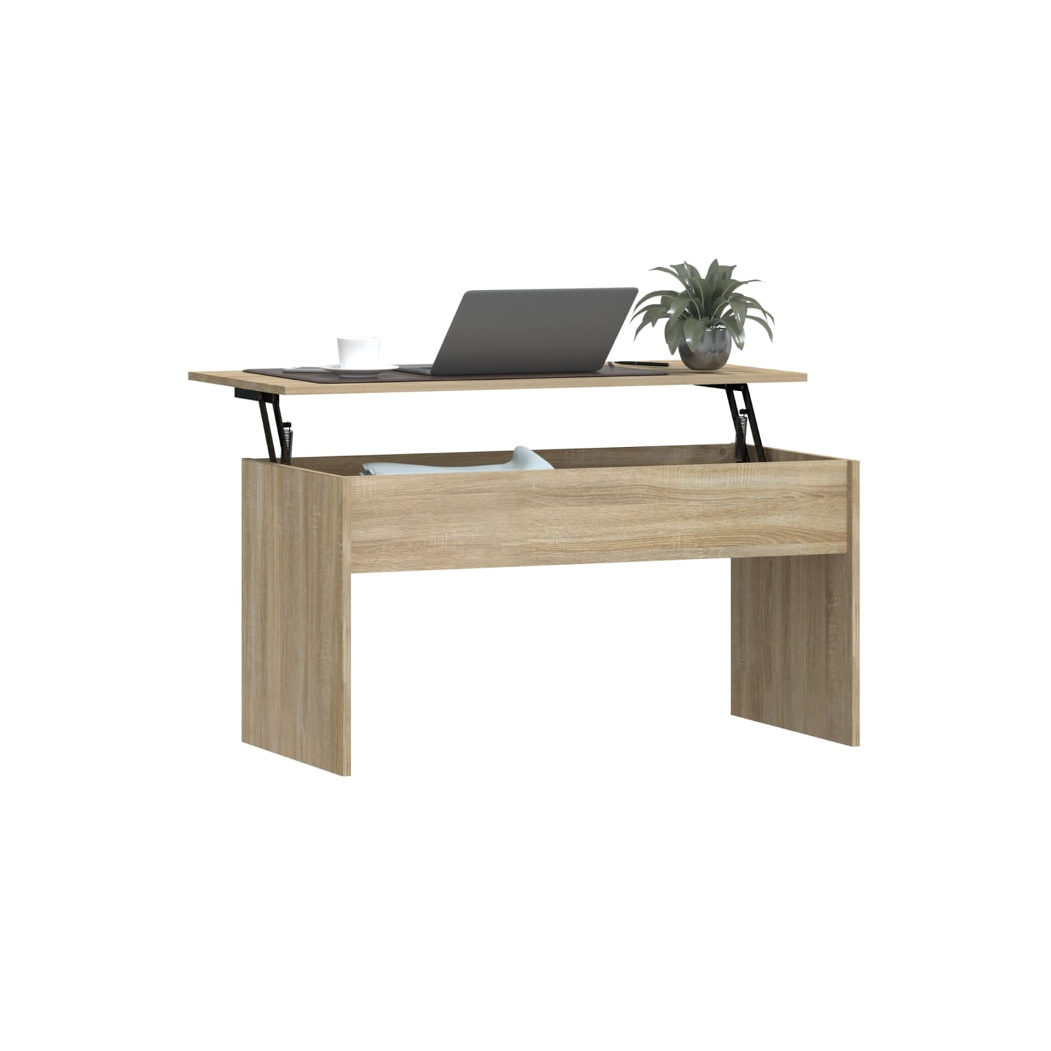 Table basse vidaXL chêne de Sonoma 102x50.5x52,5&nbsp;cm bois d'ingénierie