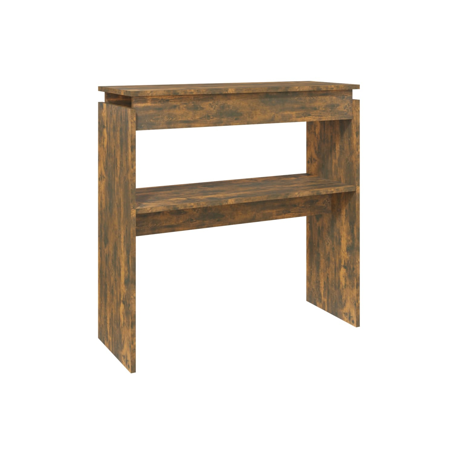 vidaXL Console Table Smoked Oak 80x30x80 cm Engineered Wood