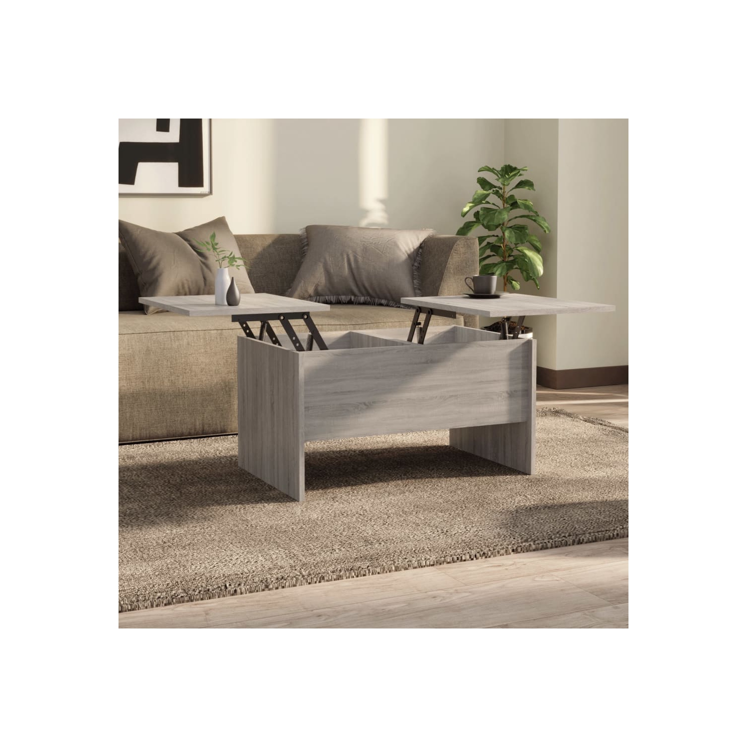 vidaXL Coffee Table Grey Sonoma 80x50x42.5 cm Engineered Wood