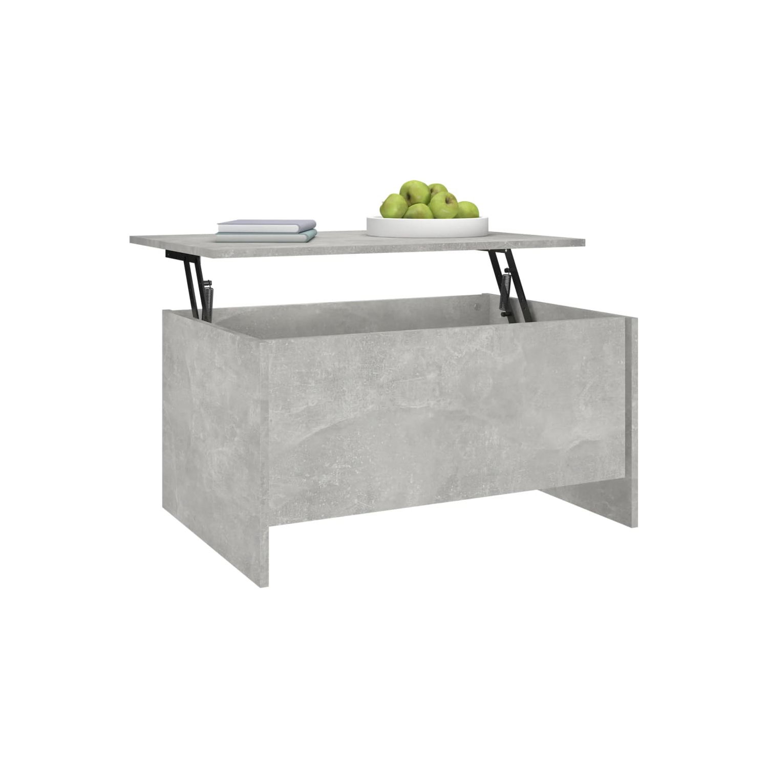 Table basse en béton de vidaXL, gris 80 x 55,5 x 41,5&nbsp;cm, bois d'ingénierie