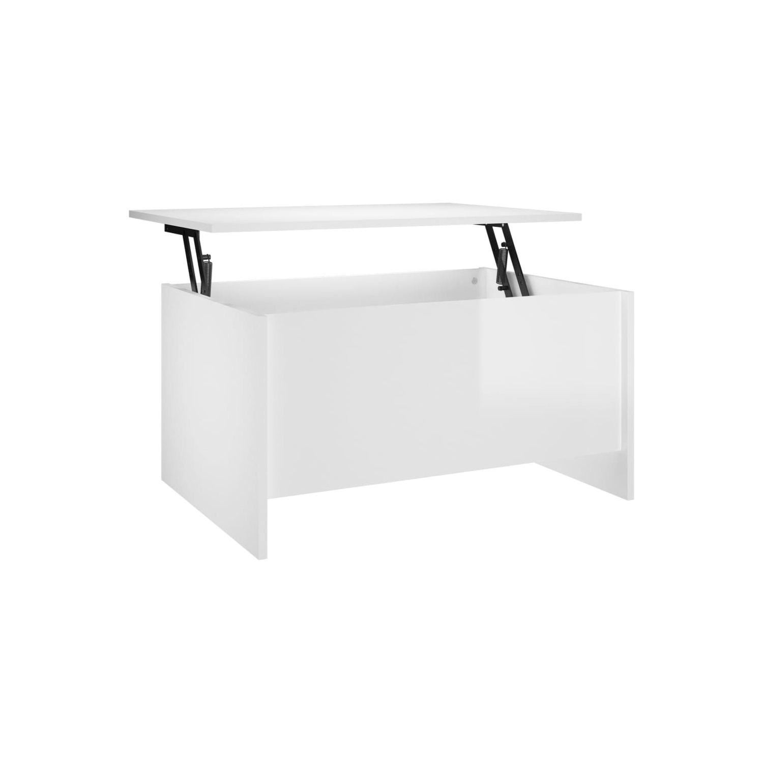 vidaXL Coffee Table High Gloss White 80x55.5x41.5 cm Engineered Wood