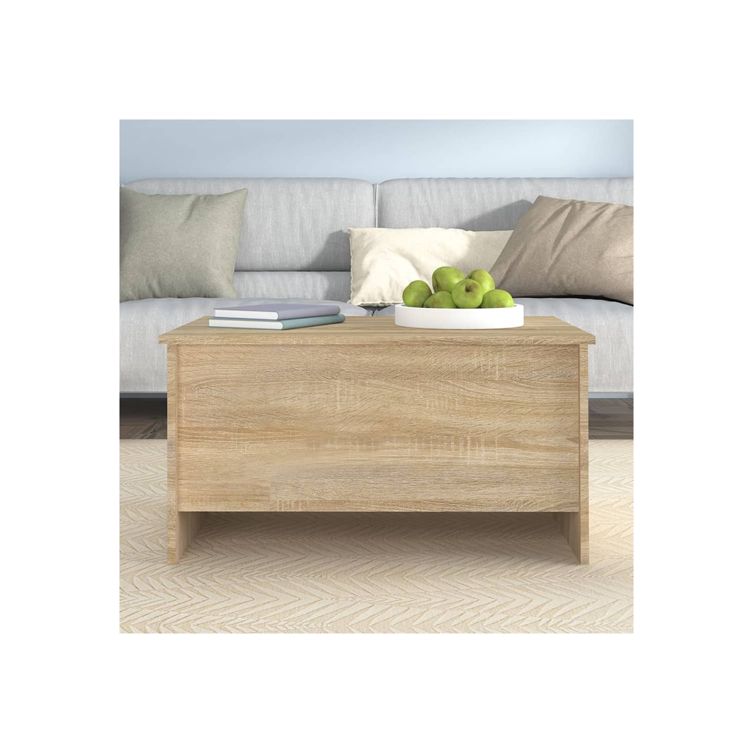 vidaXL Coffee Table Sonoma Oak 80x55.5x41.5 cm Engineered Wood