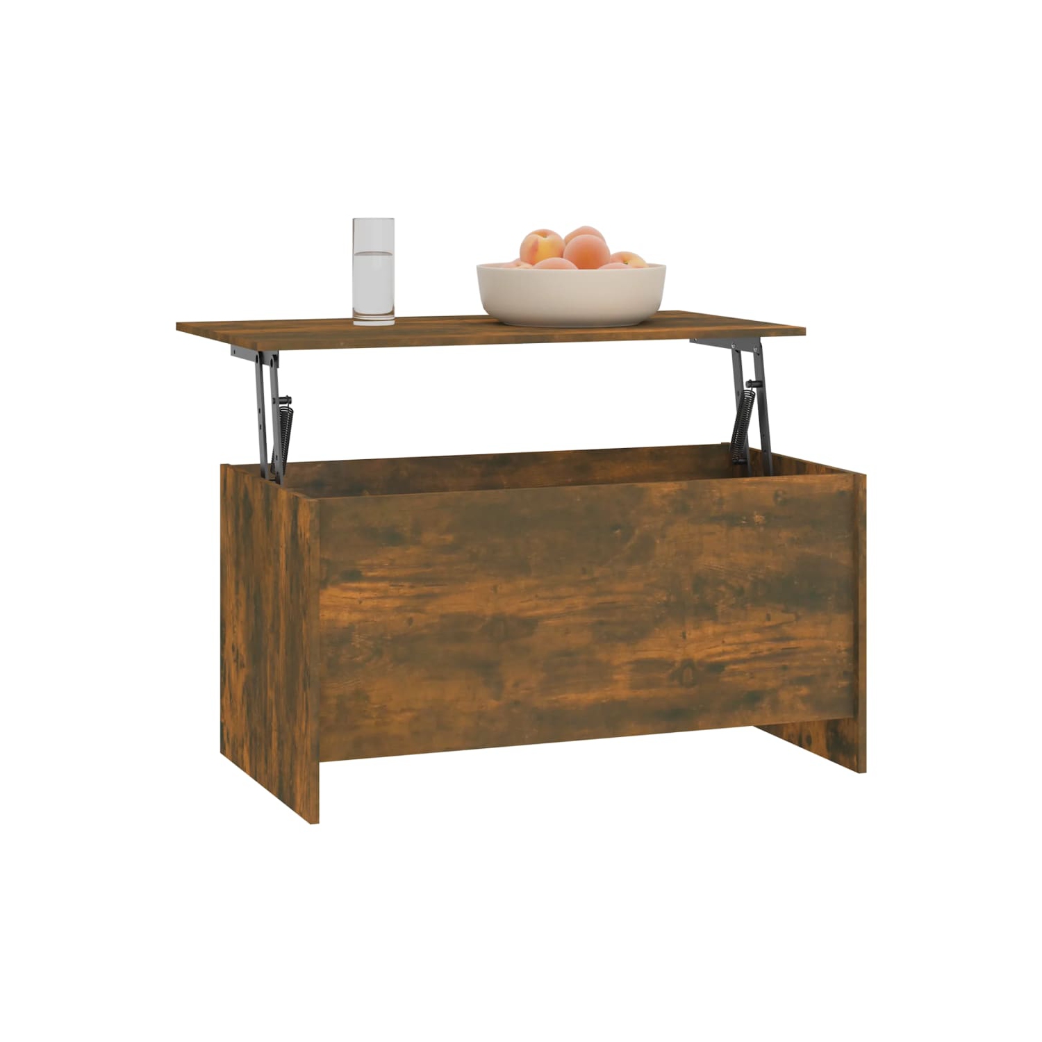 vidaXL Coffee Table Smoked Oak 102x55.5x52.5 cm Engineered Wood