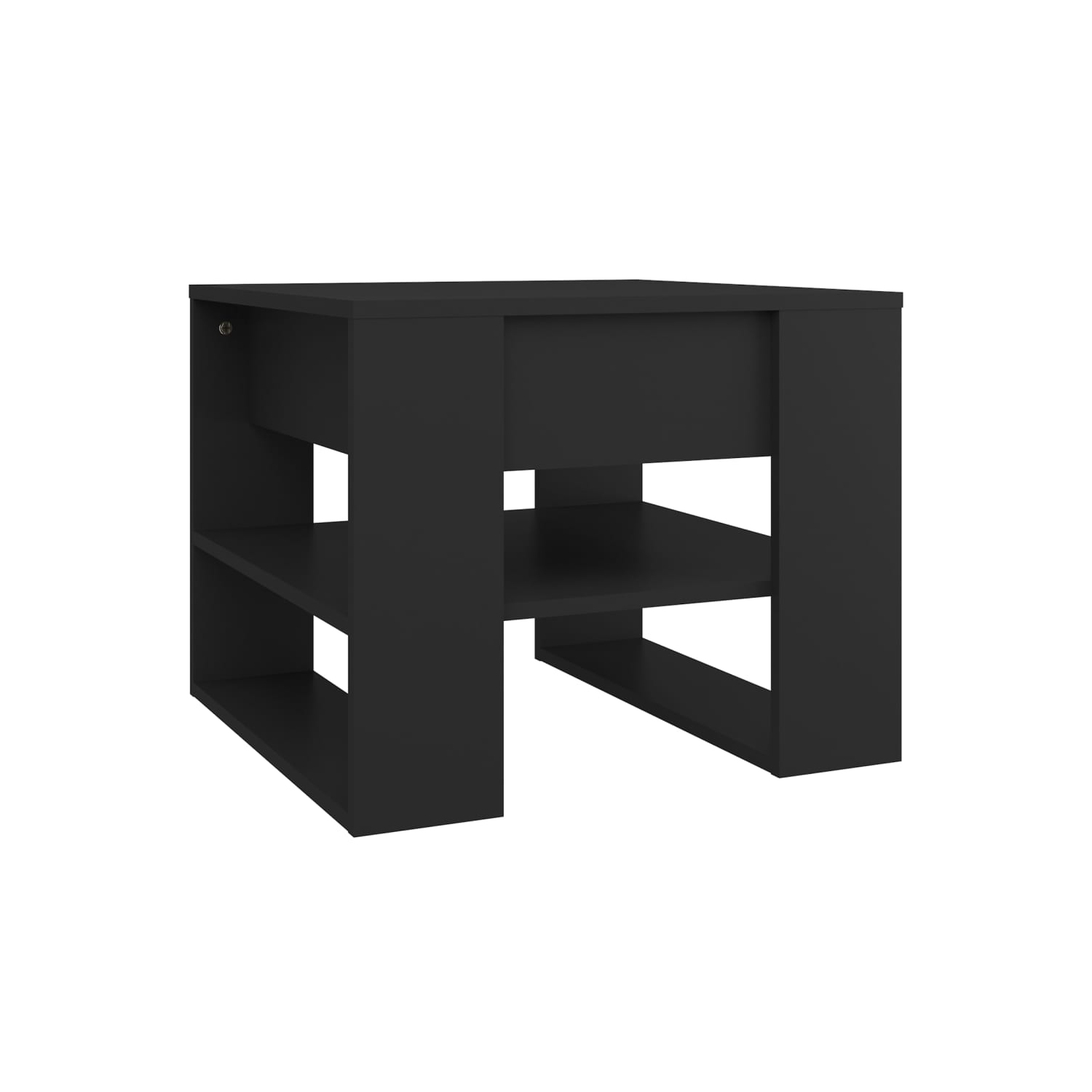 Table basse en bois d'ingénierie noir 55,5x55x45&nbsp;cm de vidaXL