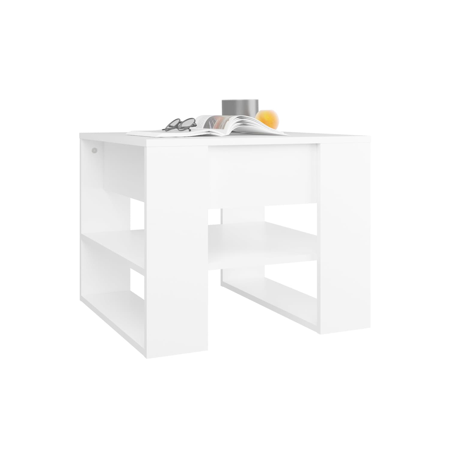 vidaXL Coffee Table White 55.5x55x45 cm Engineered Wood