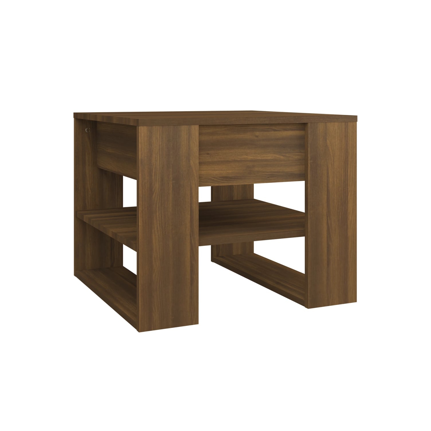 Table basse en chêne brun de 55 x 55 x 45&nbsp;cm