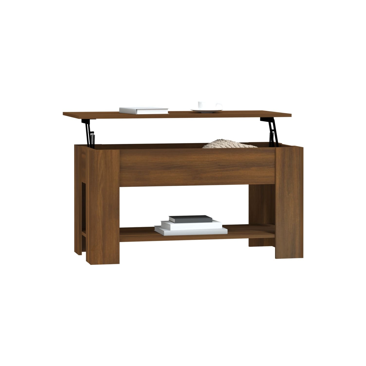 vidaXL Coffee Table Brown Oak 101x49x52 cm Engineered Wood