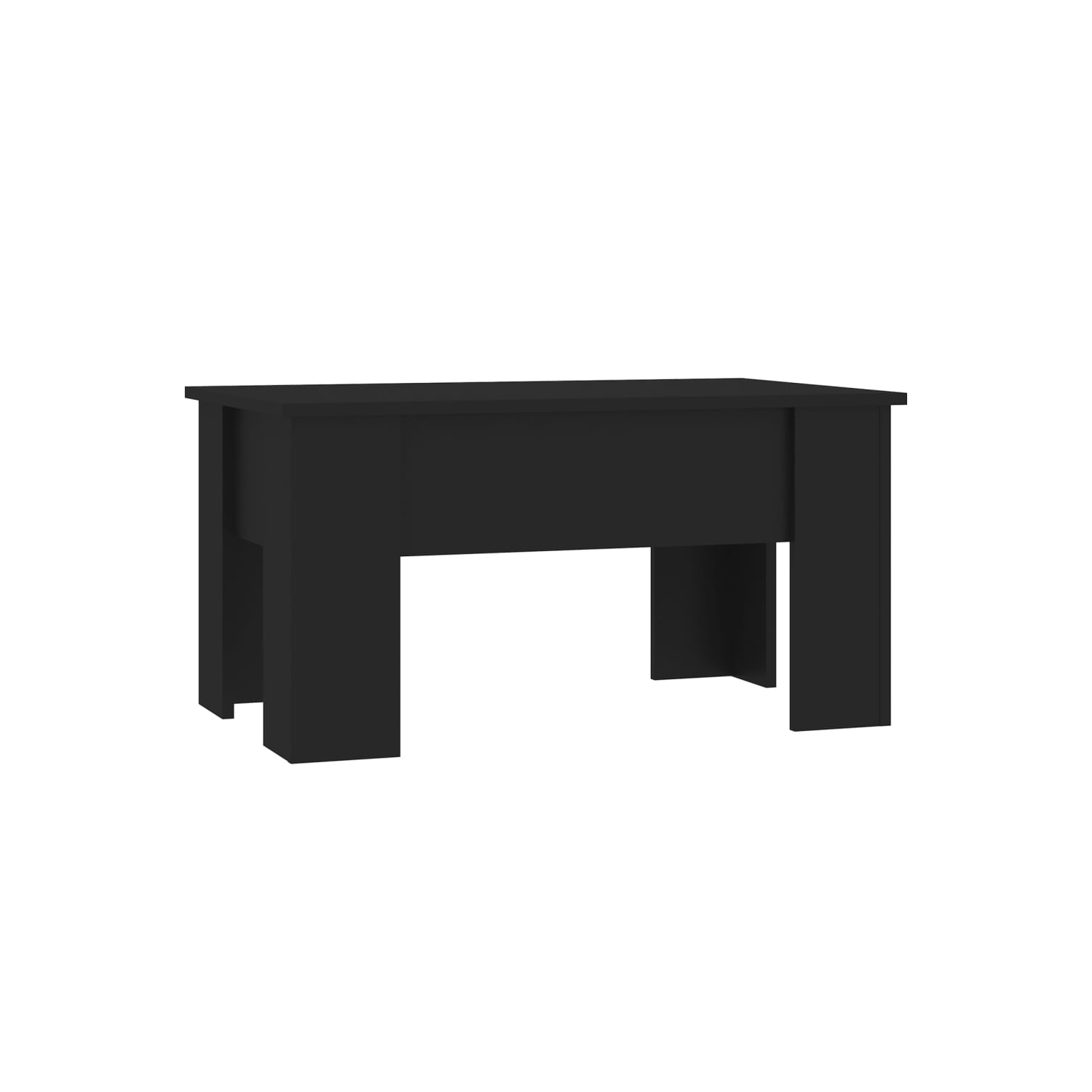 vidaXL Coffee Table Black 79x49x41 cm Engineered Wood
