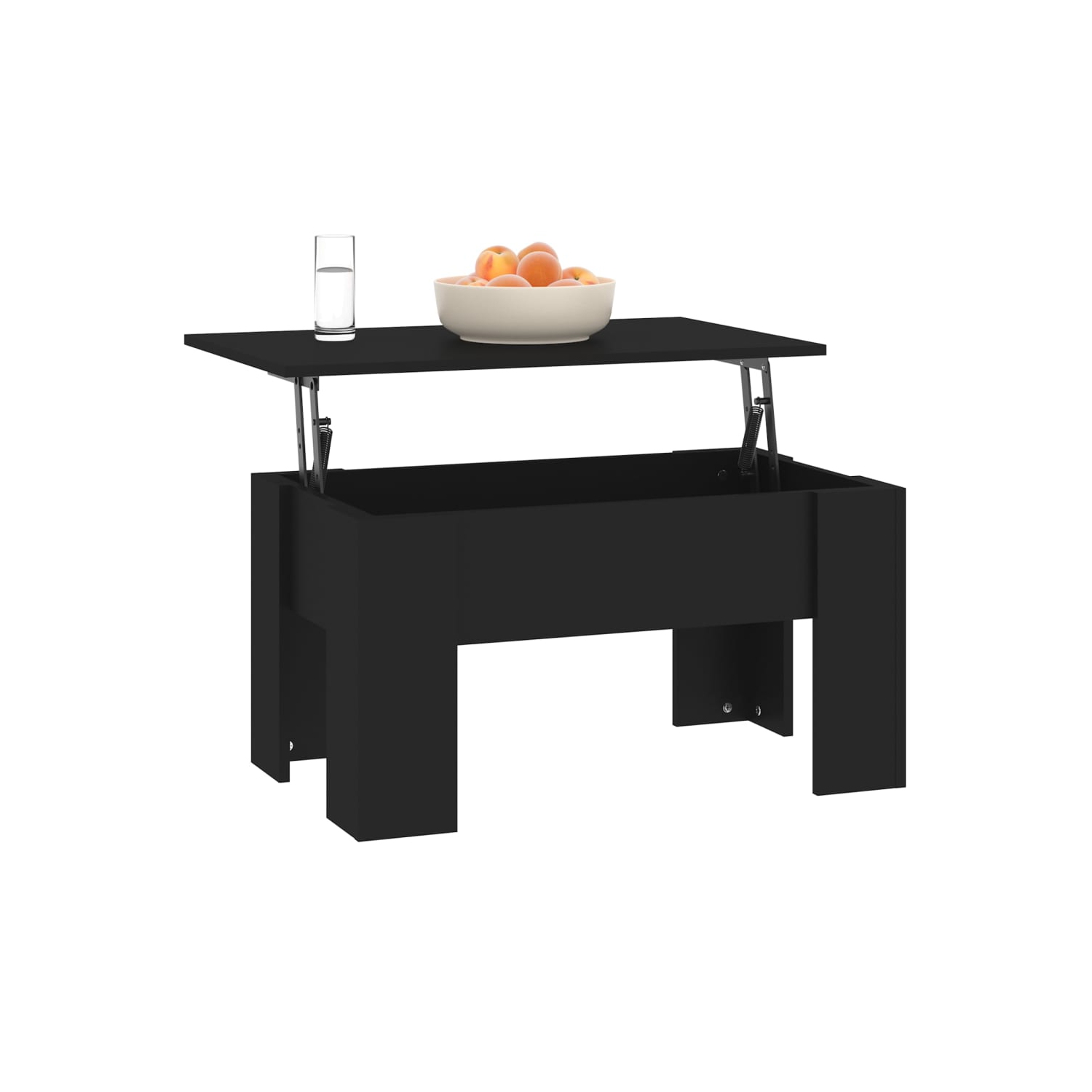 vidaXL Coffee Table Black 79x49x41 cm Engineered Wood