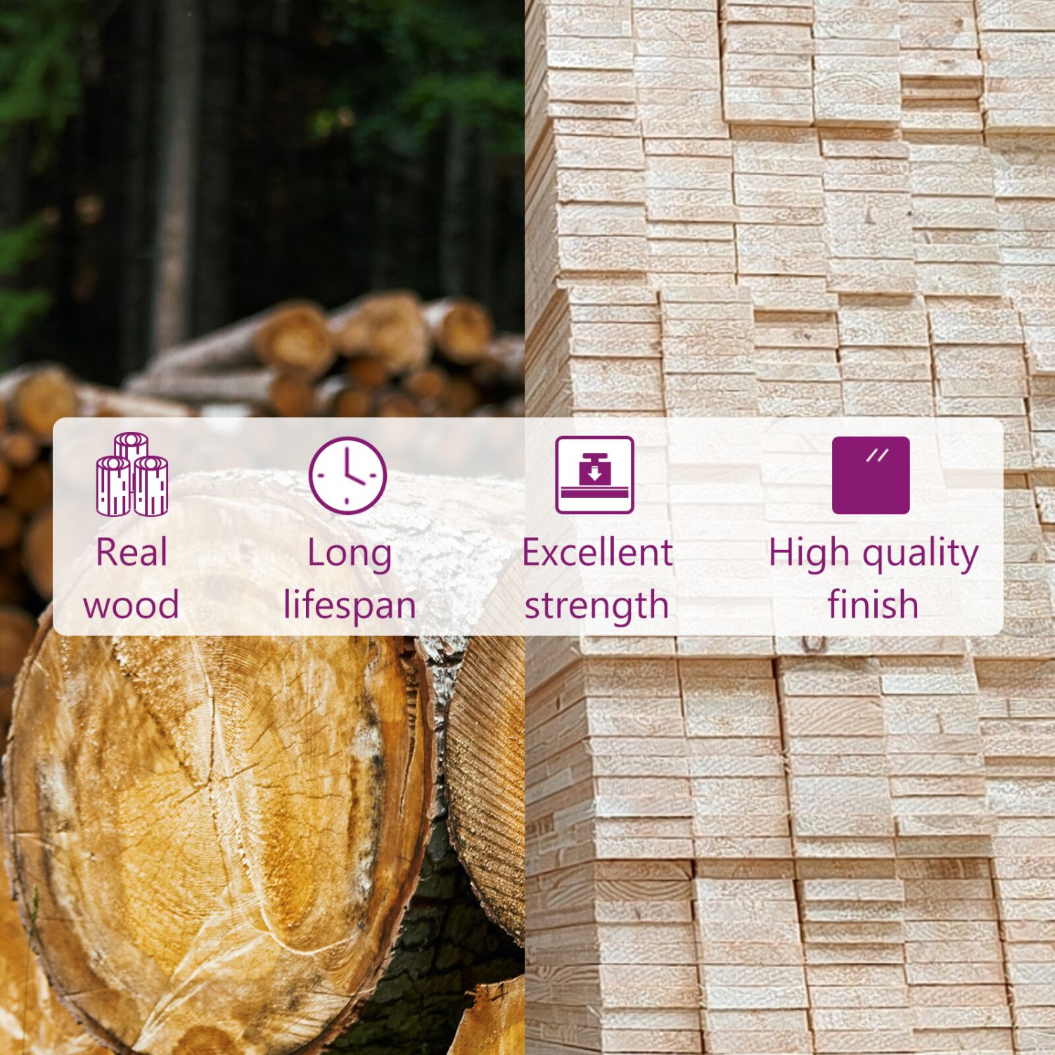 Tables basses gigognes vidaXL en pin massif blanc, 2 pces