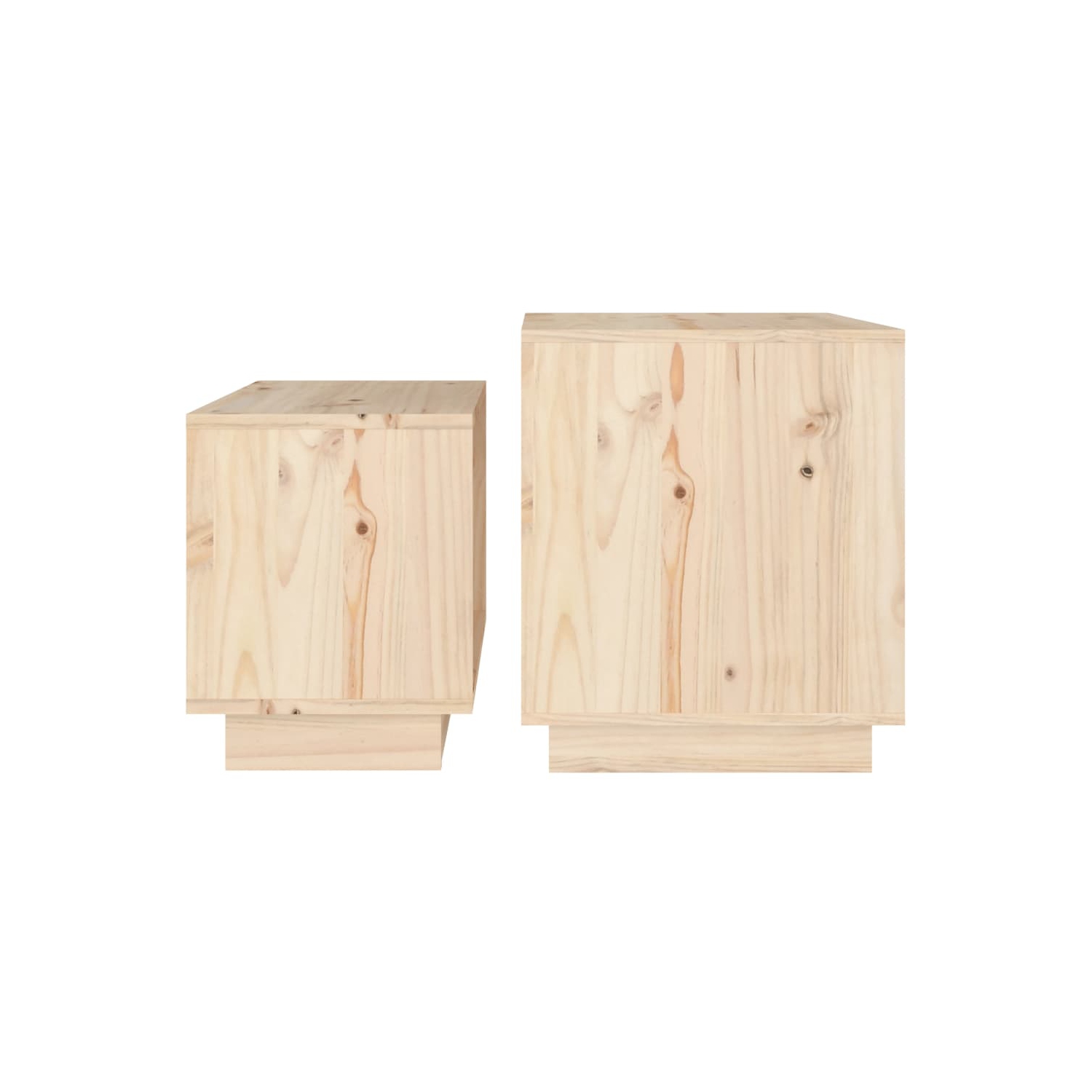 vidaXL Nesting Coffee Tables 2 pcs Solid Wood Pine