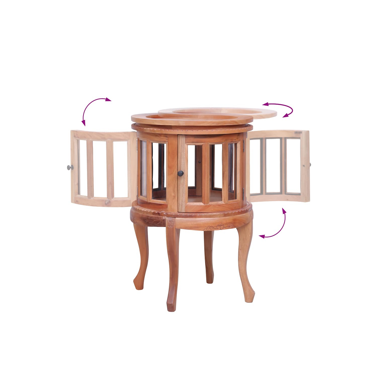 Armoire en bois d'acajou massif naturel 50 x 50 x 50 x 76 cm de vidaXL