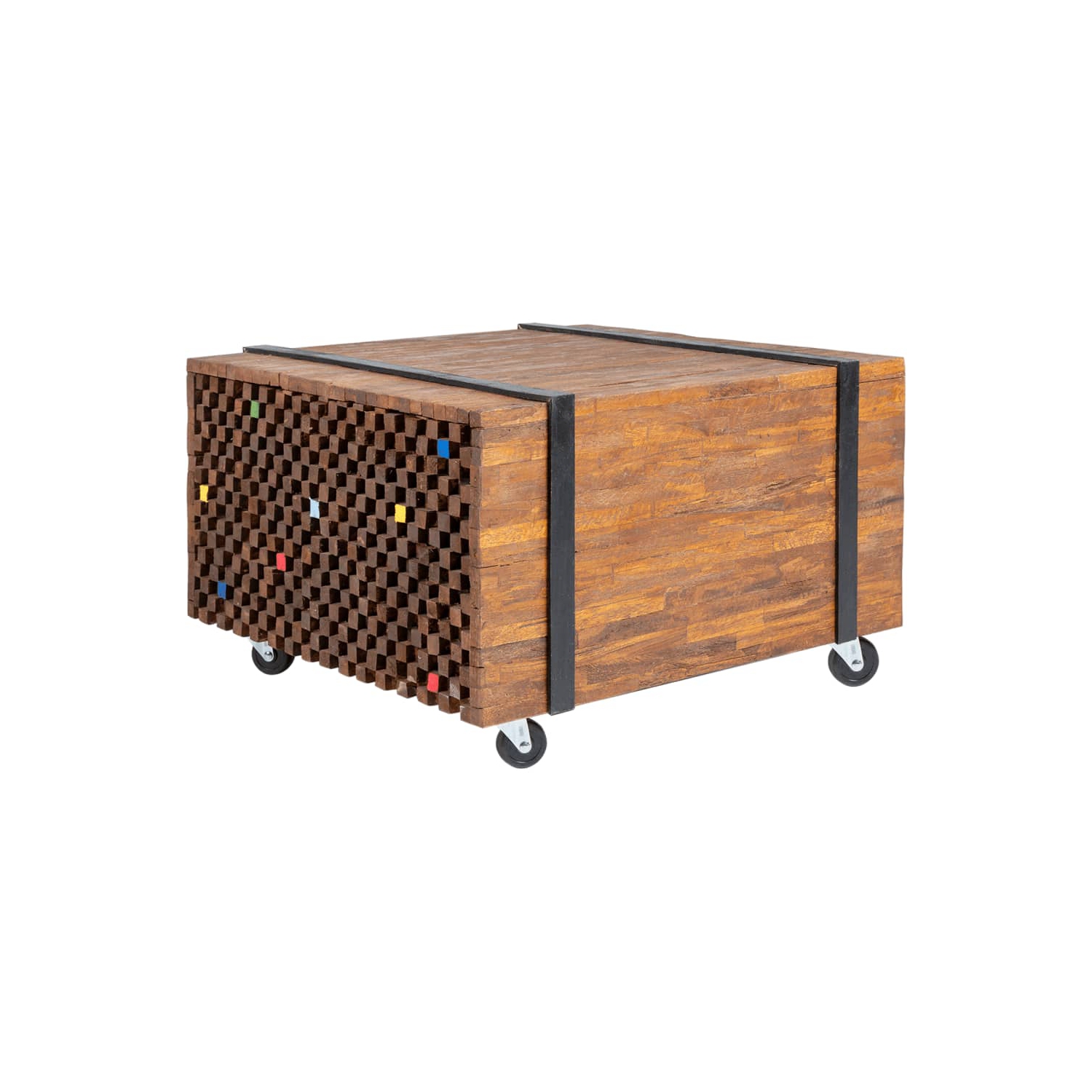 vidaXL Side Table Teak 60x60x38 cm