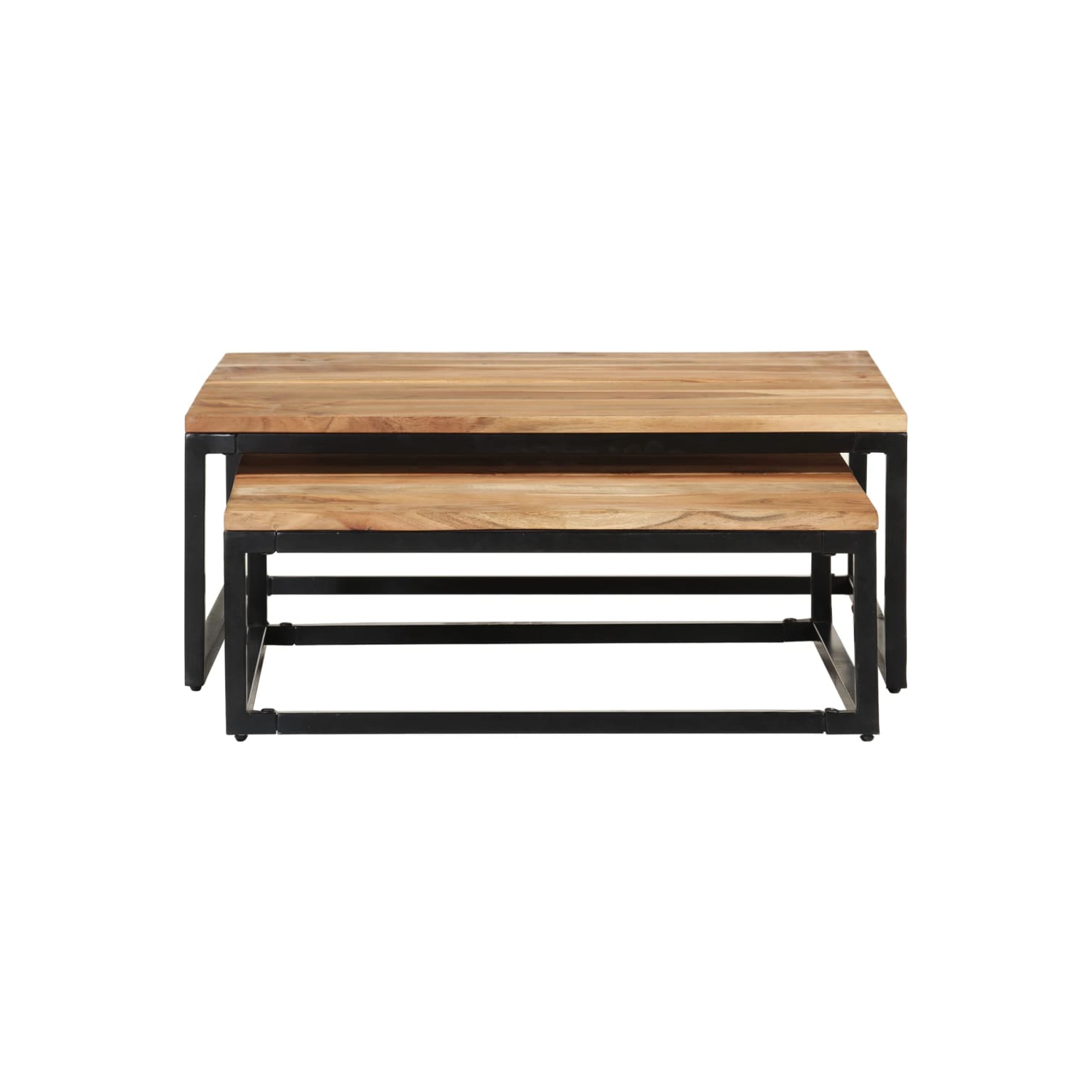 vidaXL Nesting Coffee Tables 2 pcs Solid Acacia Wood