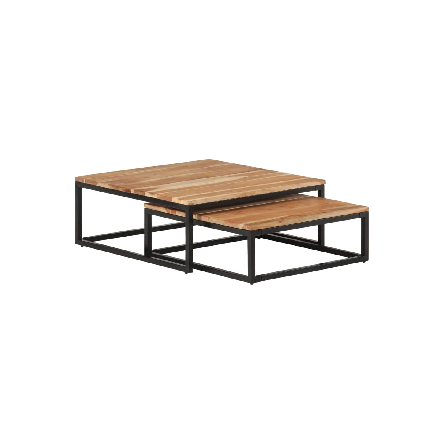 vidaXL Nesting Coffee Tables 2 pcs Solid Acacia Wood