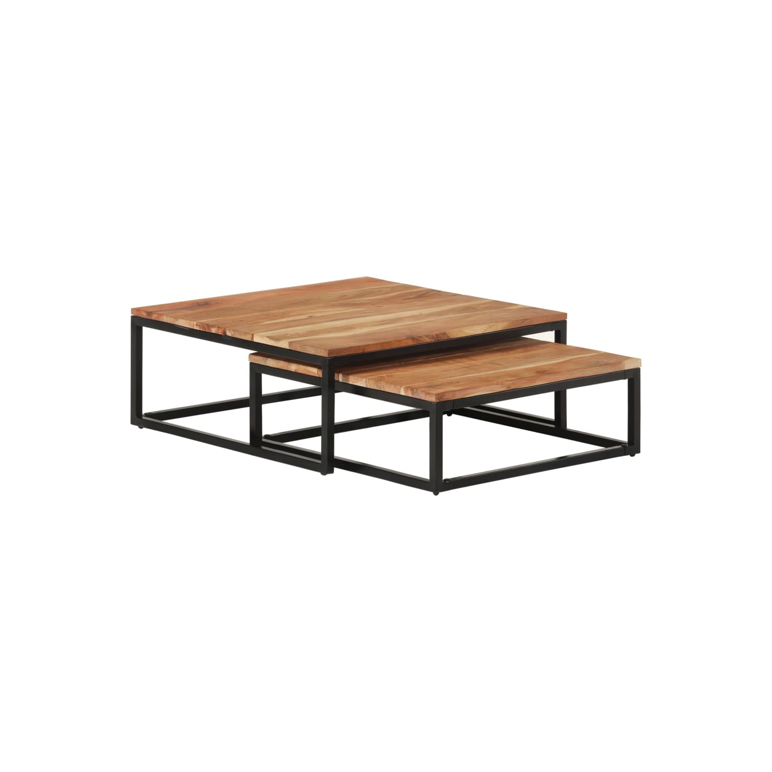 vidaXL Nesting Coffee Tables 2 pcs Solid Acacia Wood