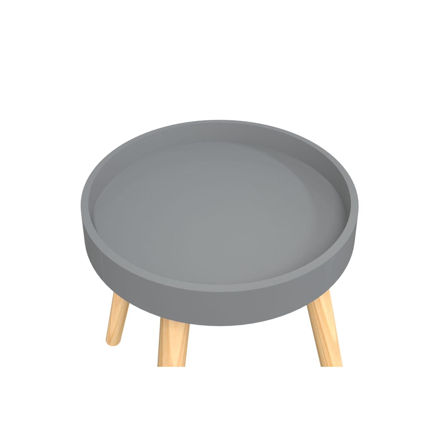 vidaXL Side Table Grey 38x38x40 cm Engineered Wood&Solid Wood Pine