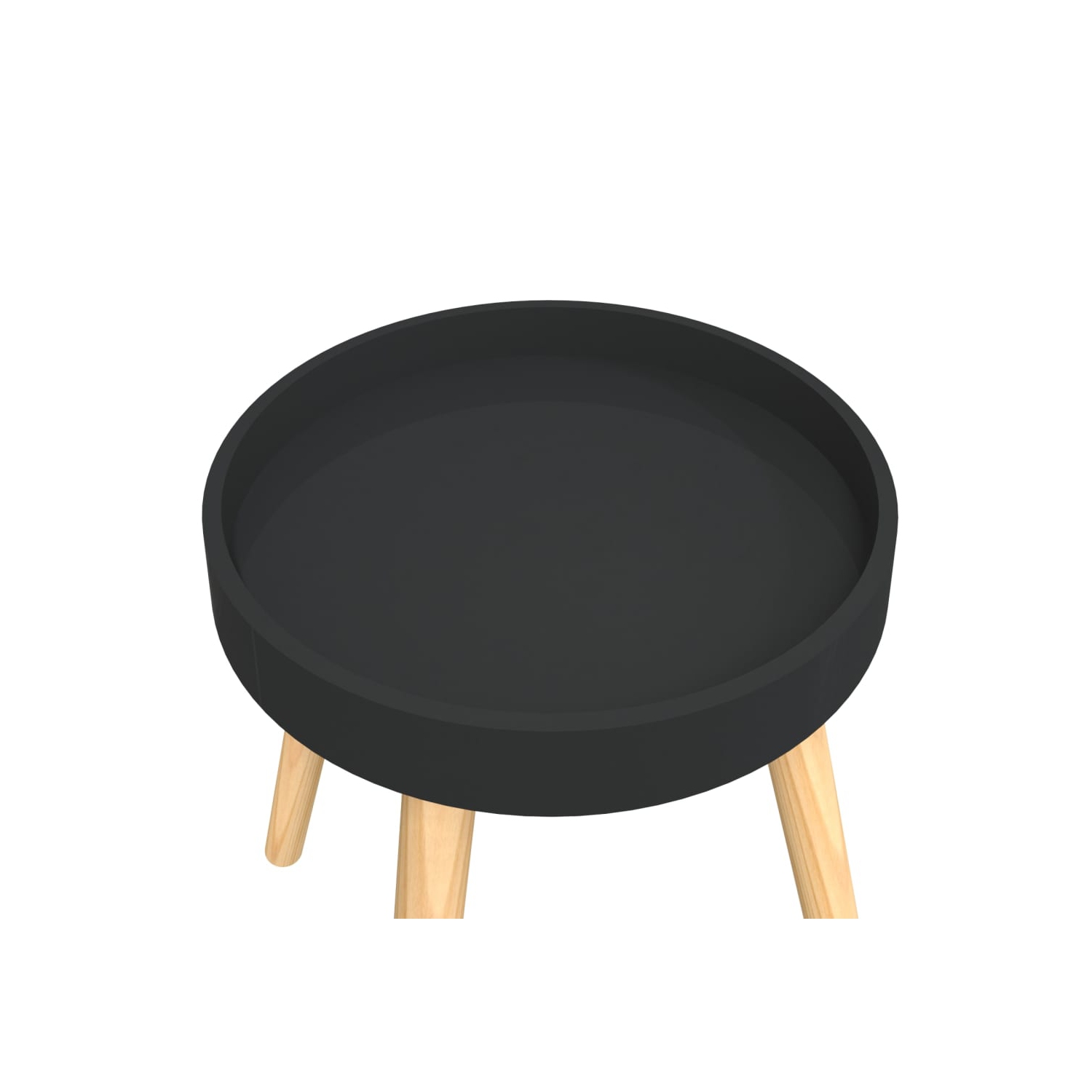 vidaXL Side Table Black 38x38x40 cm Engineered Wood&Solid Wood Pine