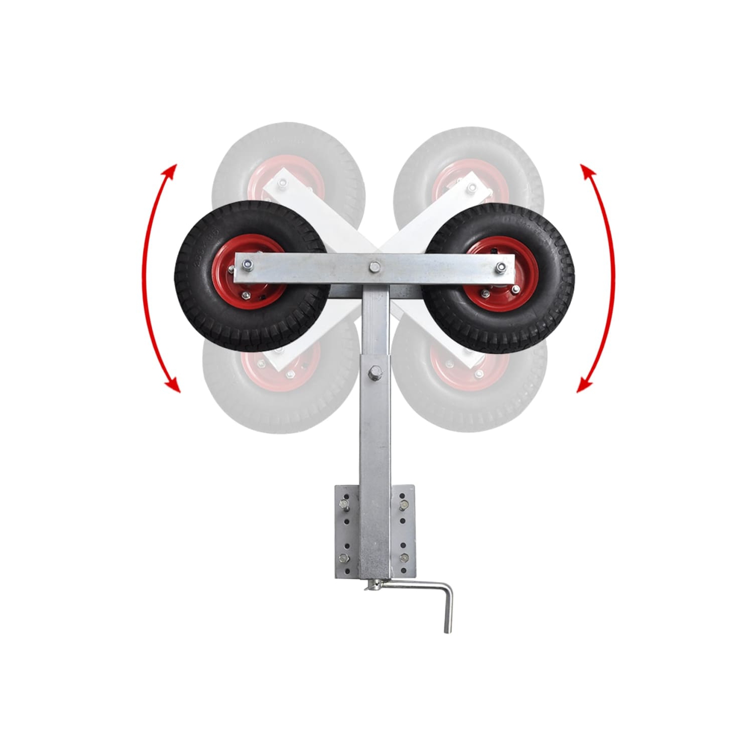 Ensemble de 2 59 supports de boucle pour remorque de bateau à roues doubles - 84&nbsp;cm