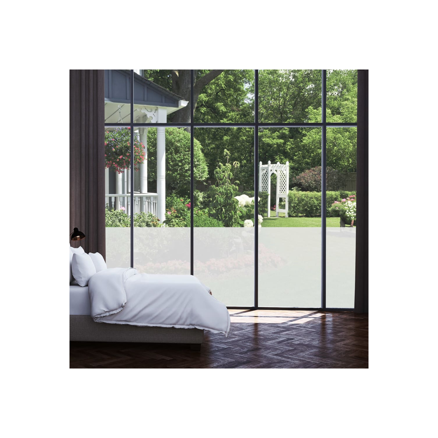 vidaXL Window Film Frosted Grey 0.9x100 m PVC