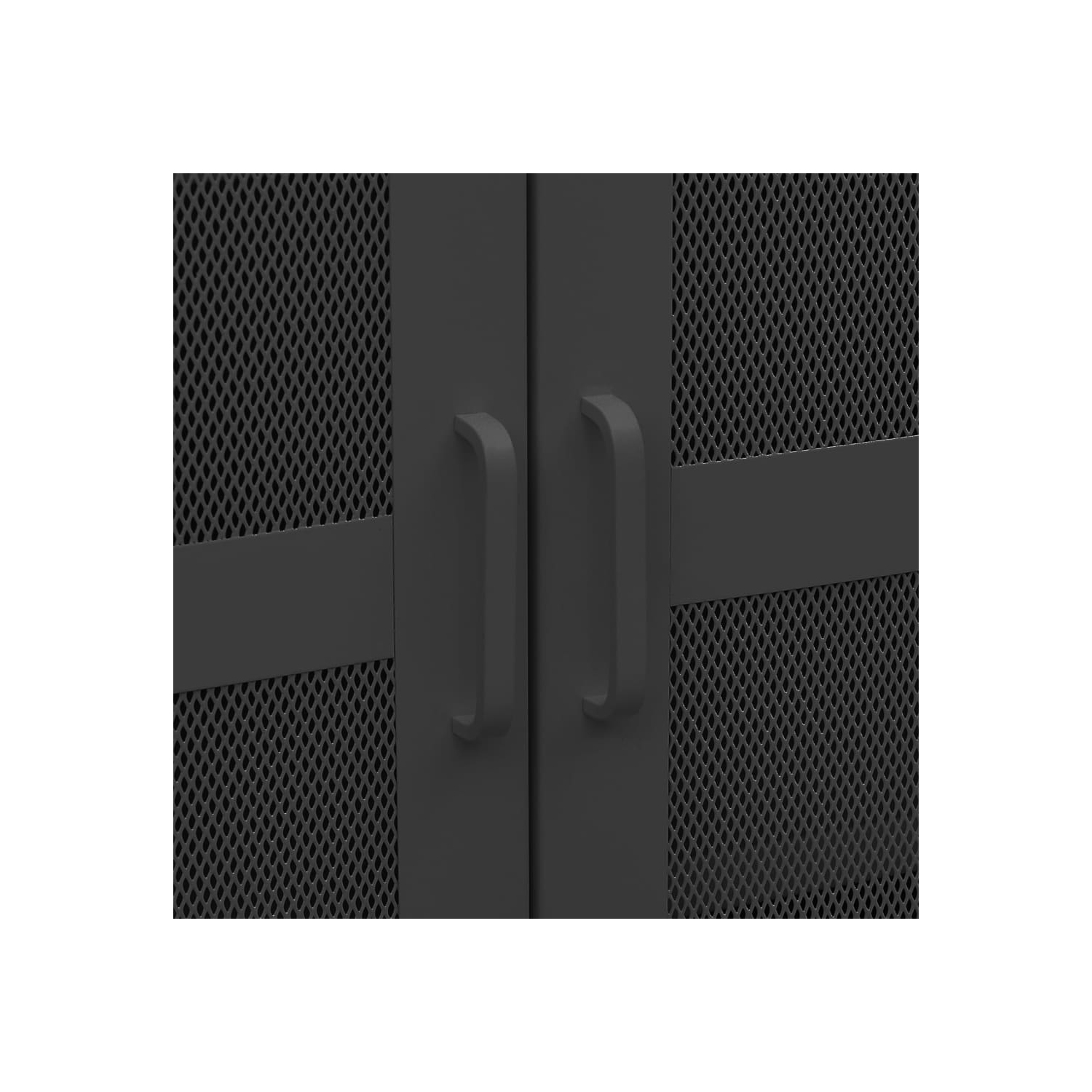 Meuble de rangement industriel en métal noir vidaXL