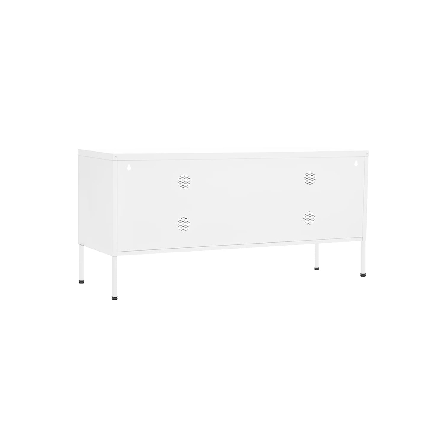 vidaXL TV Cabinet White 105x35x50 cm Steel