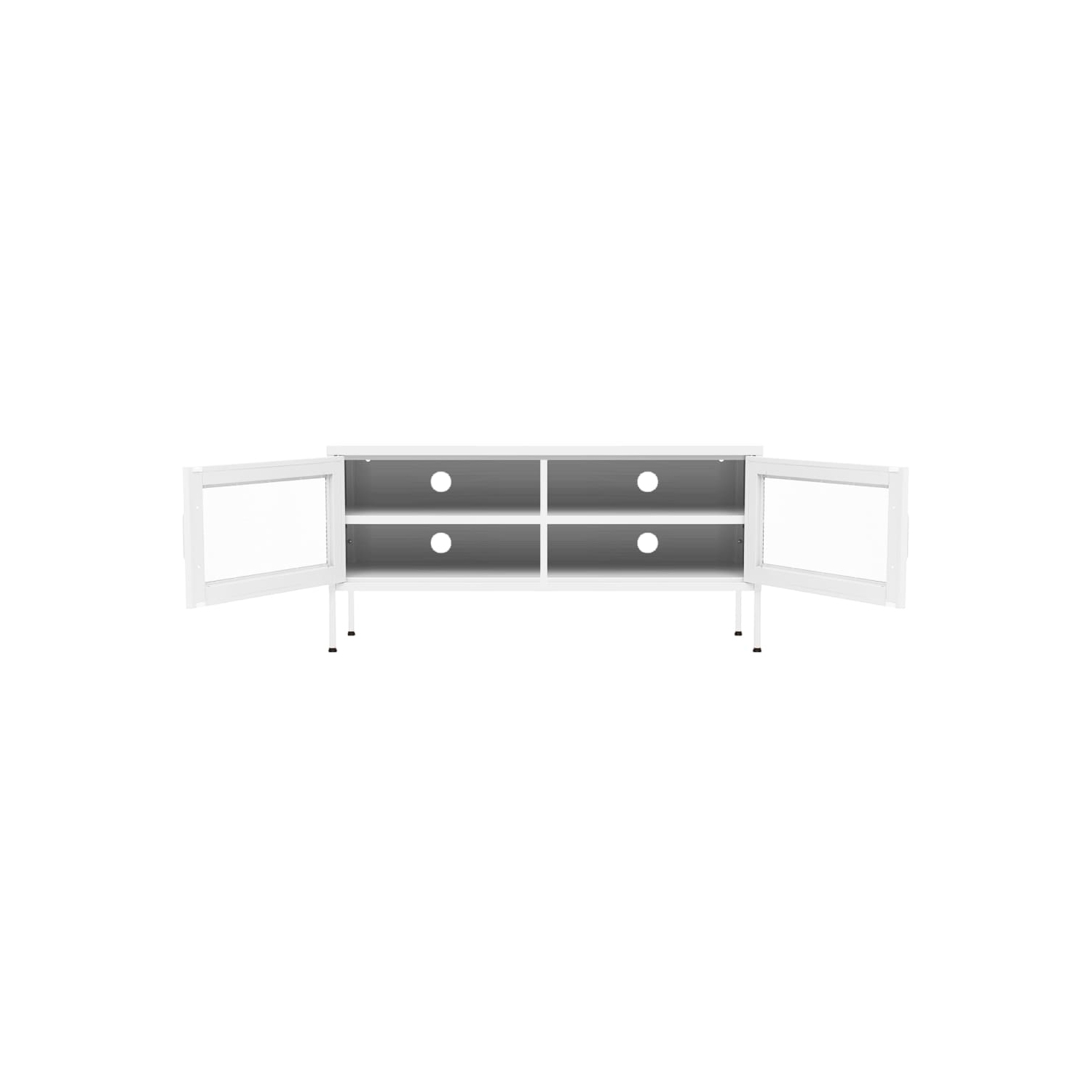 vidaXL TV Cabinet White 105x35x50 cm Steel