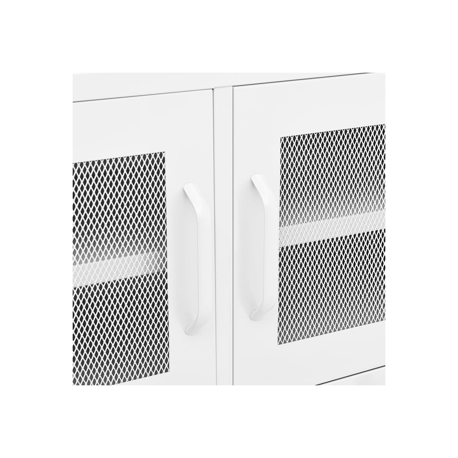 vidaXL TV Cabinet White 105x35x50 cm Steel