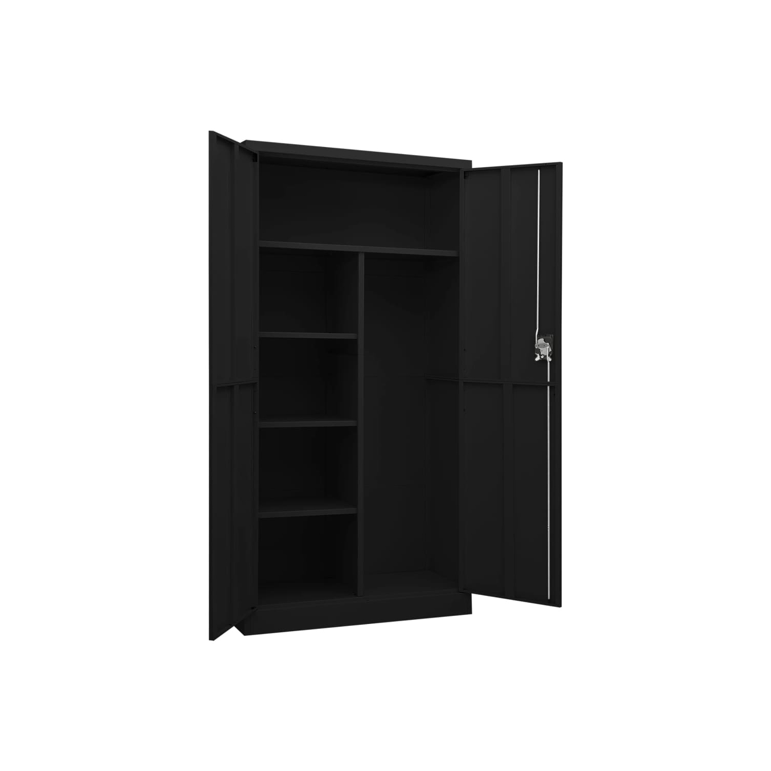 Armoire à casier VisdaXL en acier noir 90 x 40 x 40 x 180 cm