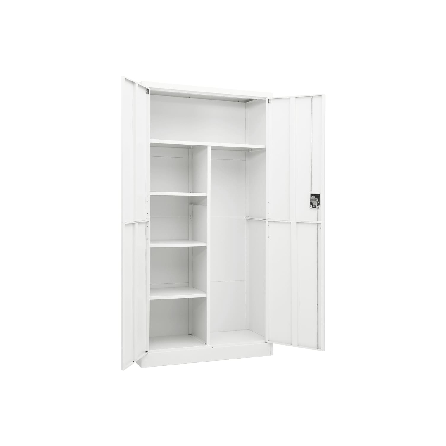 vidaXL Locker Cabinet White 90x40x180 cm Steel