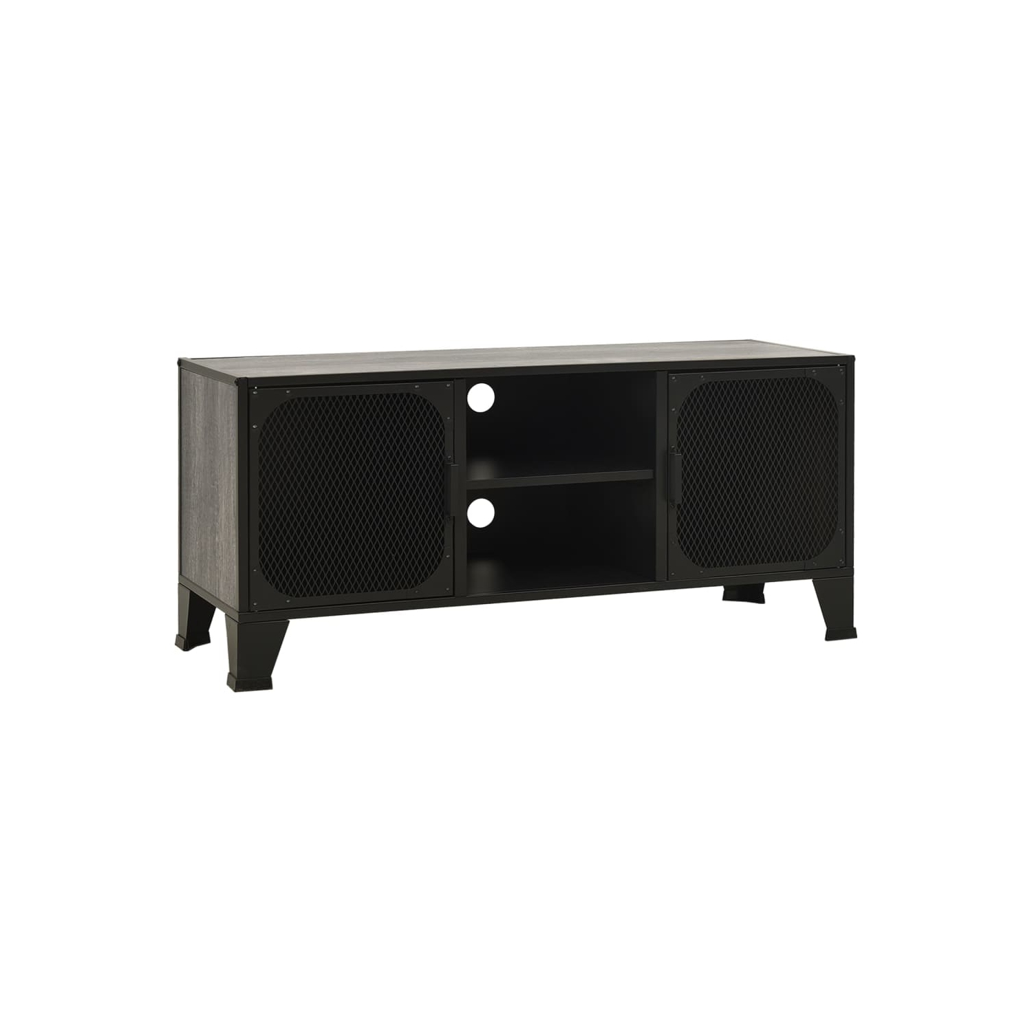 vidaXL TV Cabinet Grey 105x36x47 cm Metal and MDF