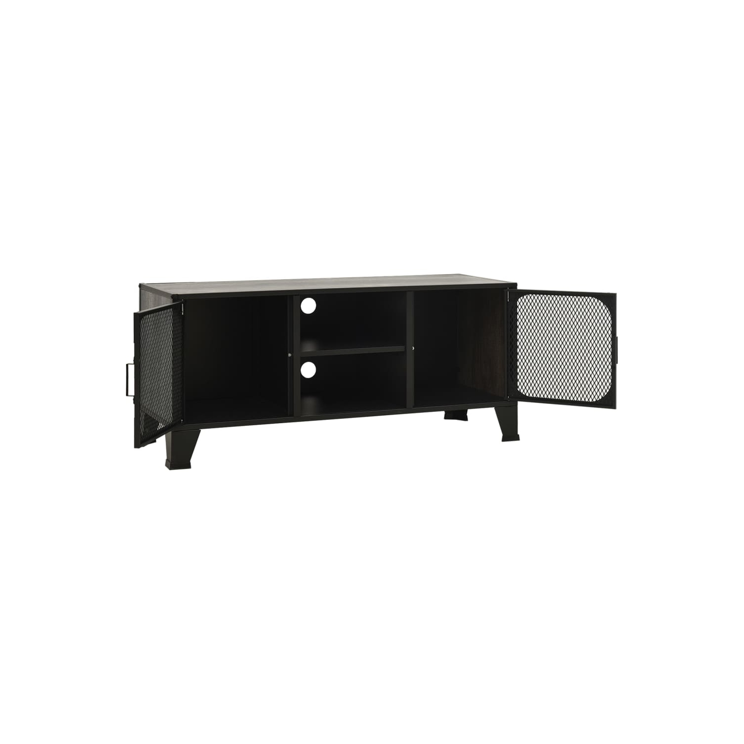 vidaXL TV Cabinet Grey 105x36x47 cm Metal and MDF