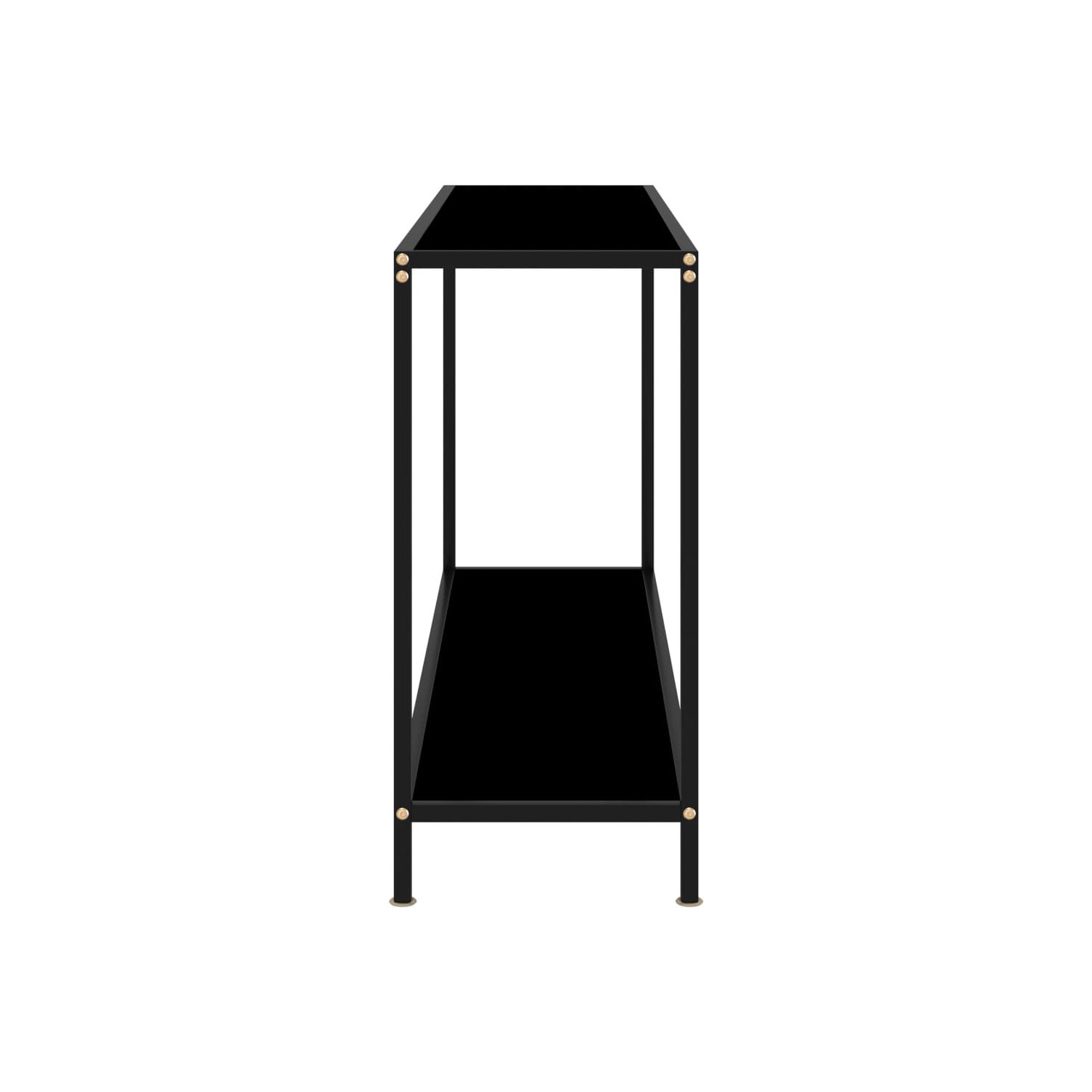 vidaXL Console Table Black 140x35x75 cm Tempered Glass