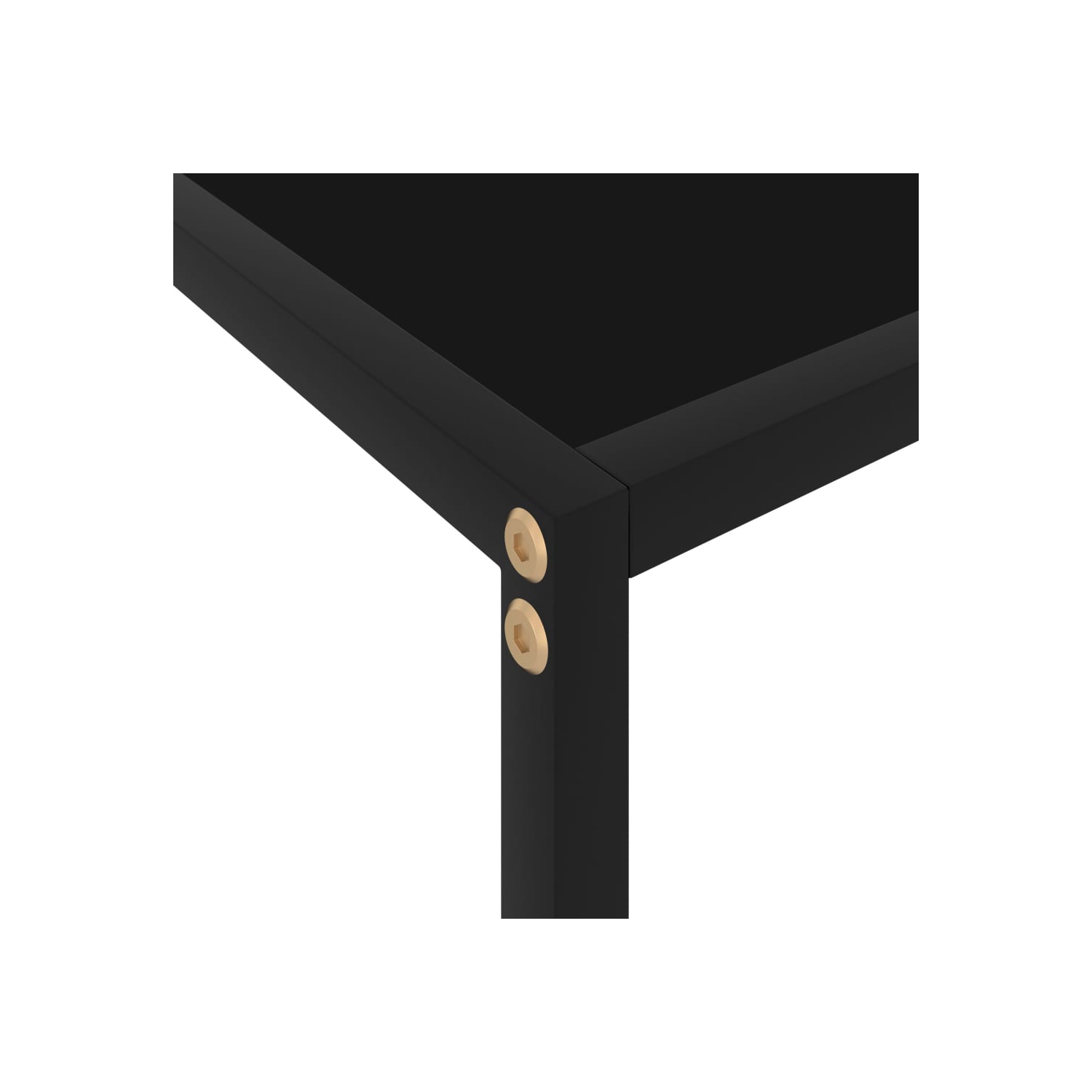 vidaXL Console Table Black 140x35x75 cm Tempered Glass