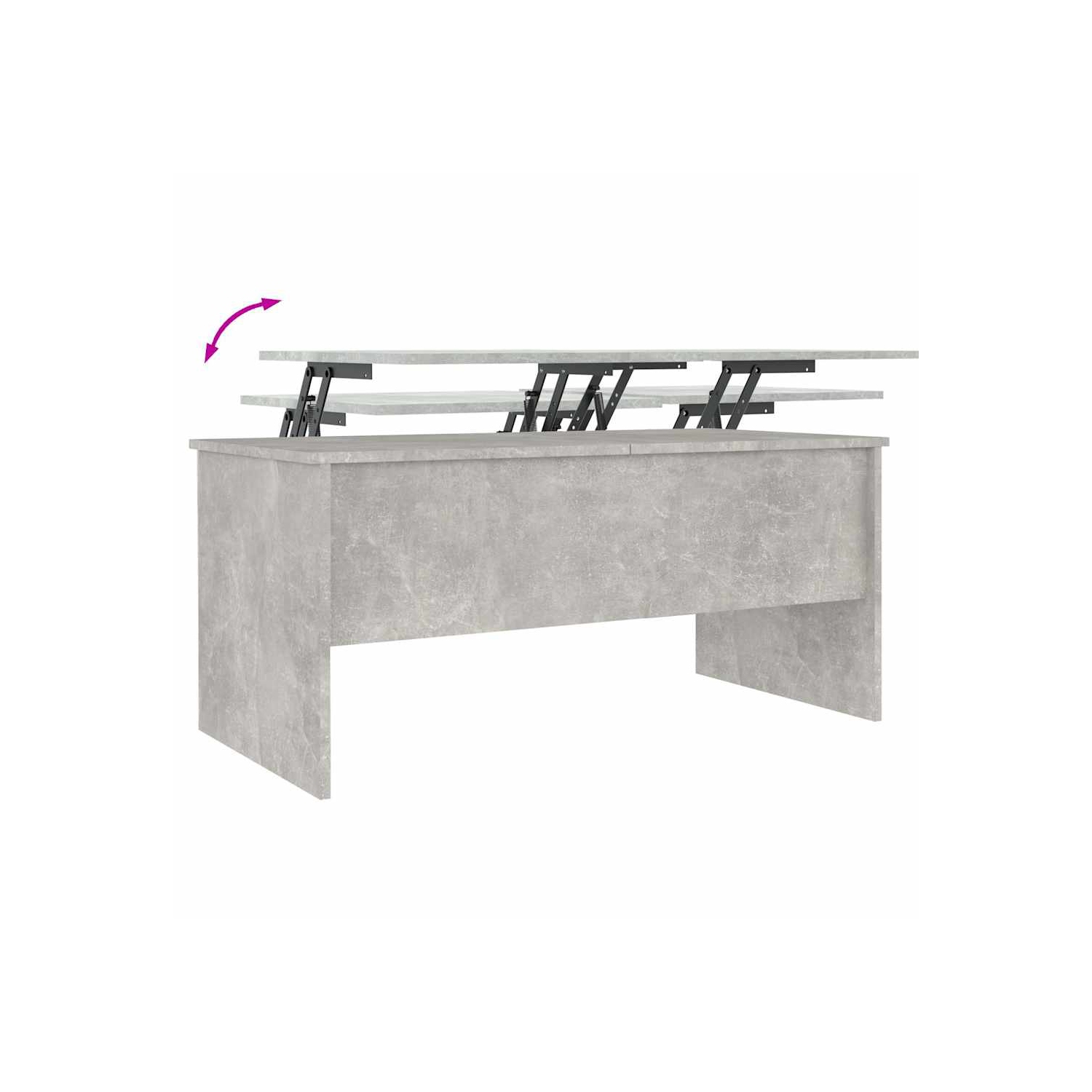 Table basse en béton gris 102x50,5x46,5 cm de vidaXL