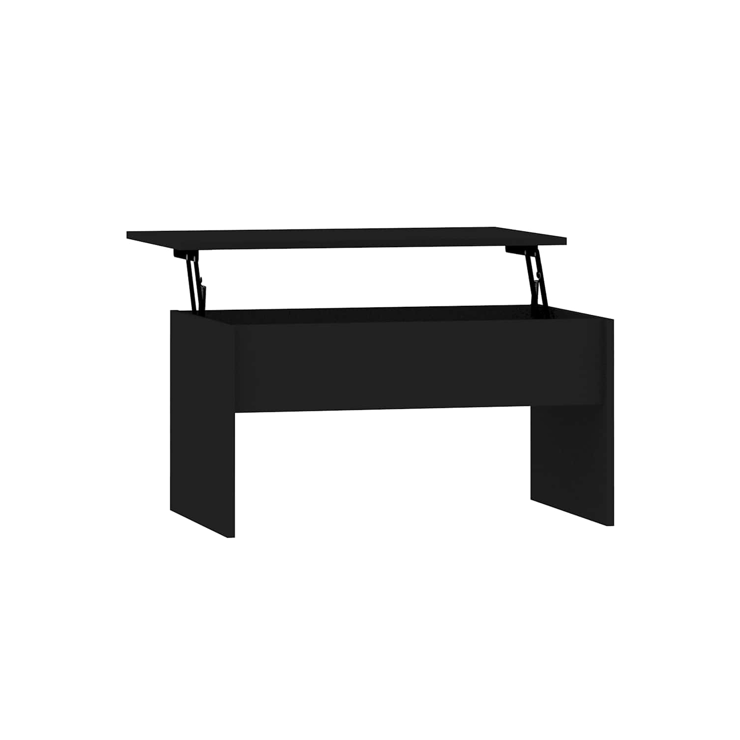 Table basse VisdaXL en bois d'ingénierie noir 80 x 50,5 x 41,5&nbsp;cm