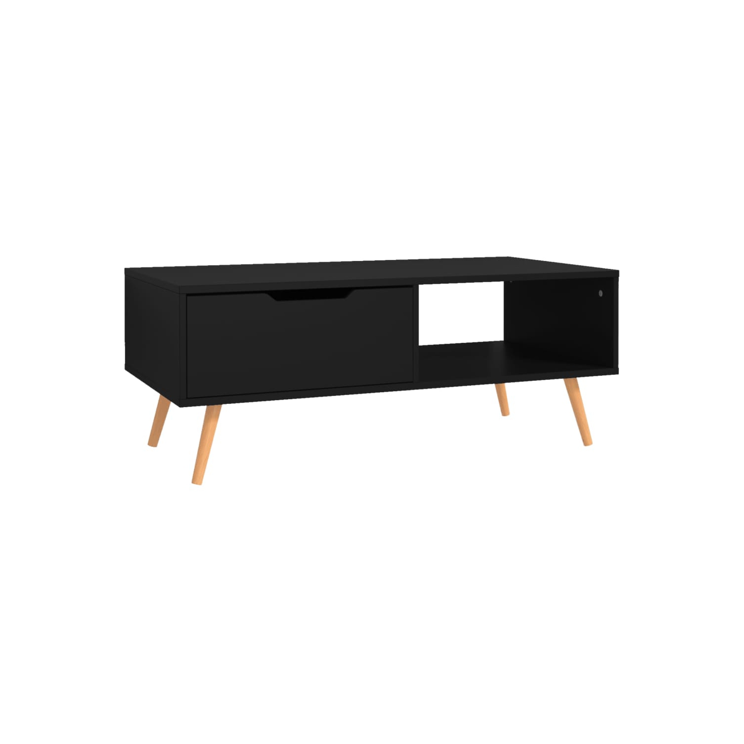 vidaXL Coffee Table Black 100x49.5x43 cm Engineered Wood