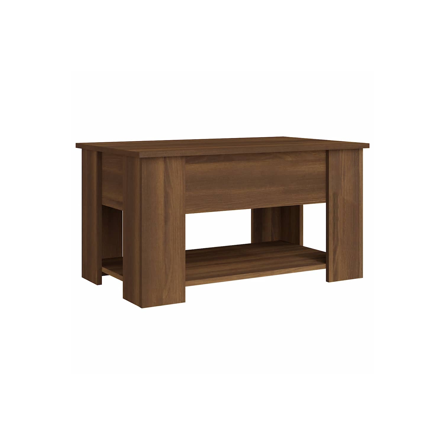 vidaXL Coffee Table Brown Oak 79x49x41 cm Engineered Wood