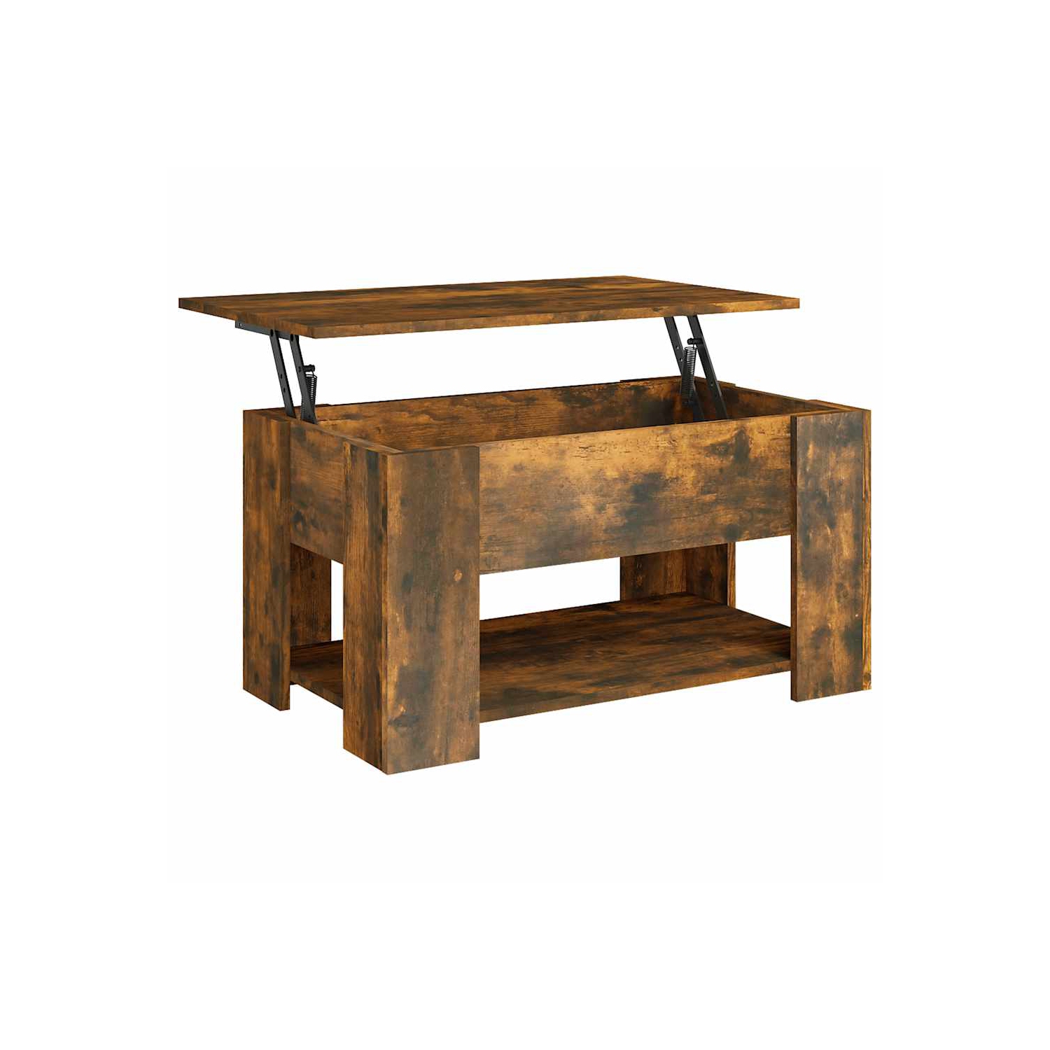 Table basse au fini chêne fumé vidaXL, 79 x 49 x 41&nbsp;cm, bois d'ingénierie