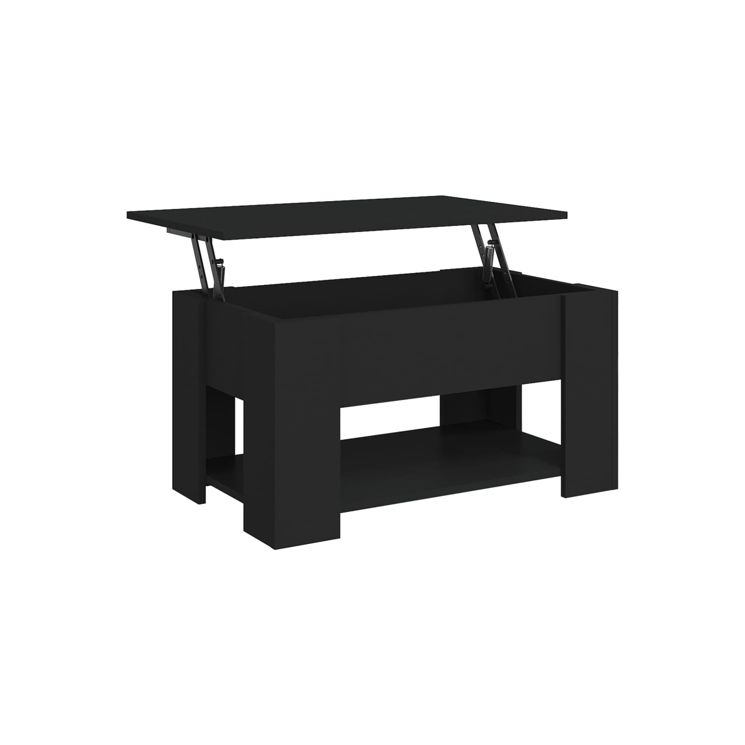 vidaXL Coffee Table Black 79x49x41 cm Engineered Wood