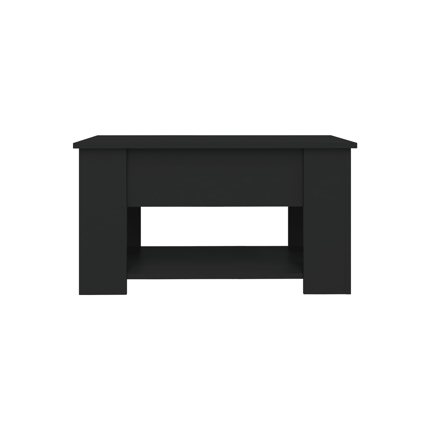 vidaXL Coffee Table Black 79x49x41 cm Engineered Wood