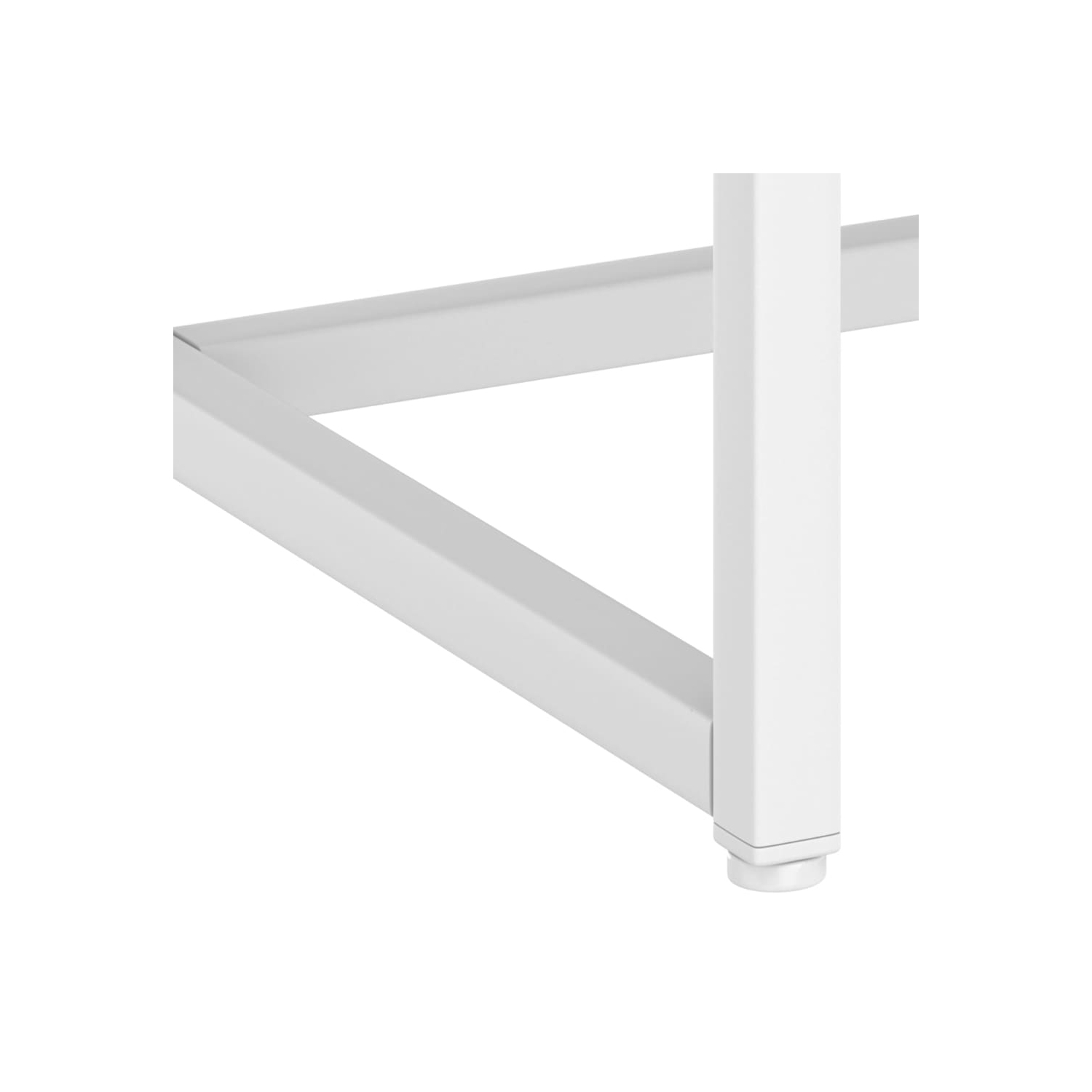 vidaXL Console Table White 106x35x75 cm Steel