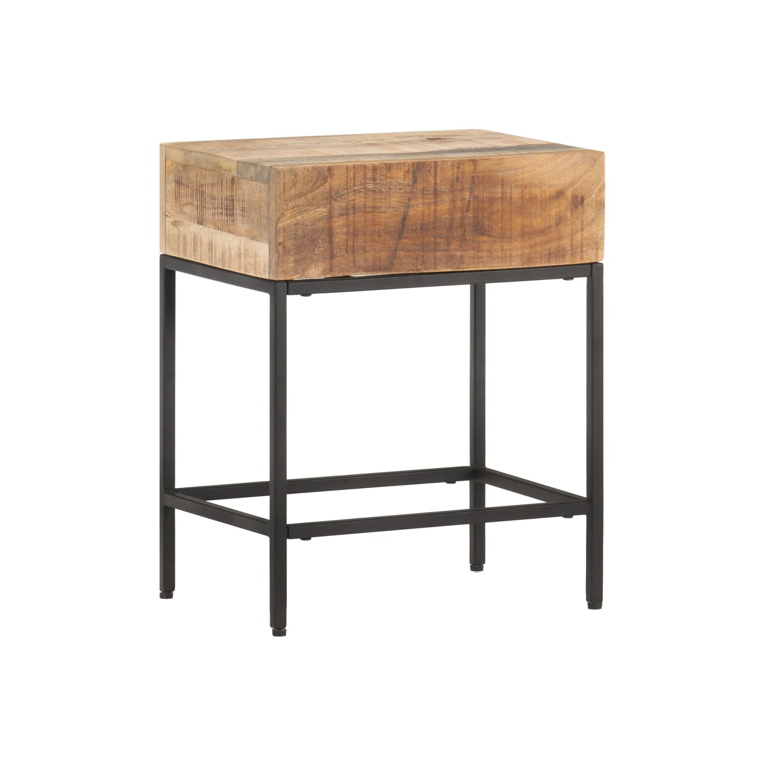 vidaXL Side Table 40x30x50 cm Solid Rough Mango Wood