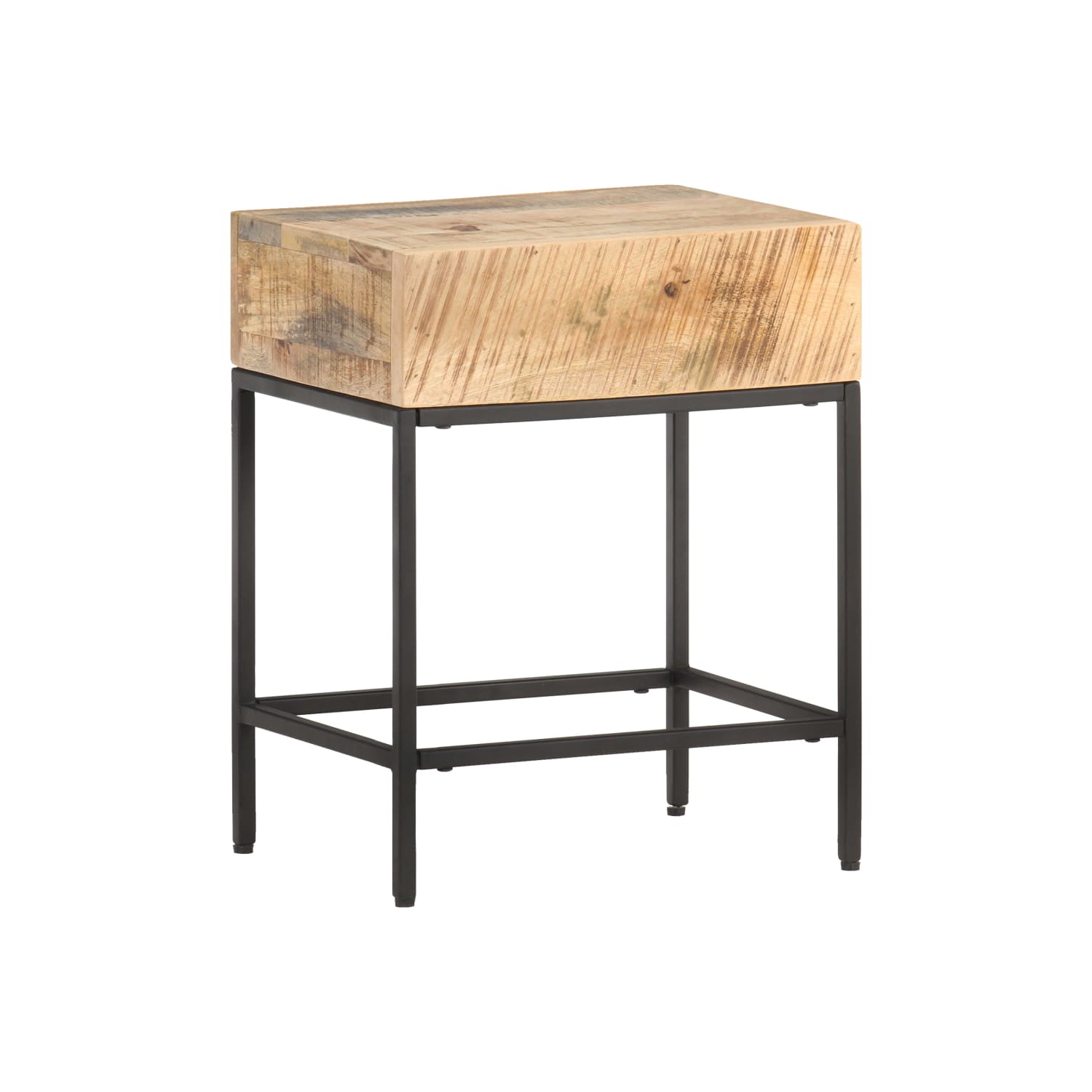 vidaXL Side Table 40x30x50 cm Solid Rough Mango Wood