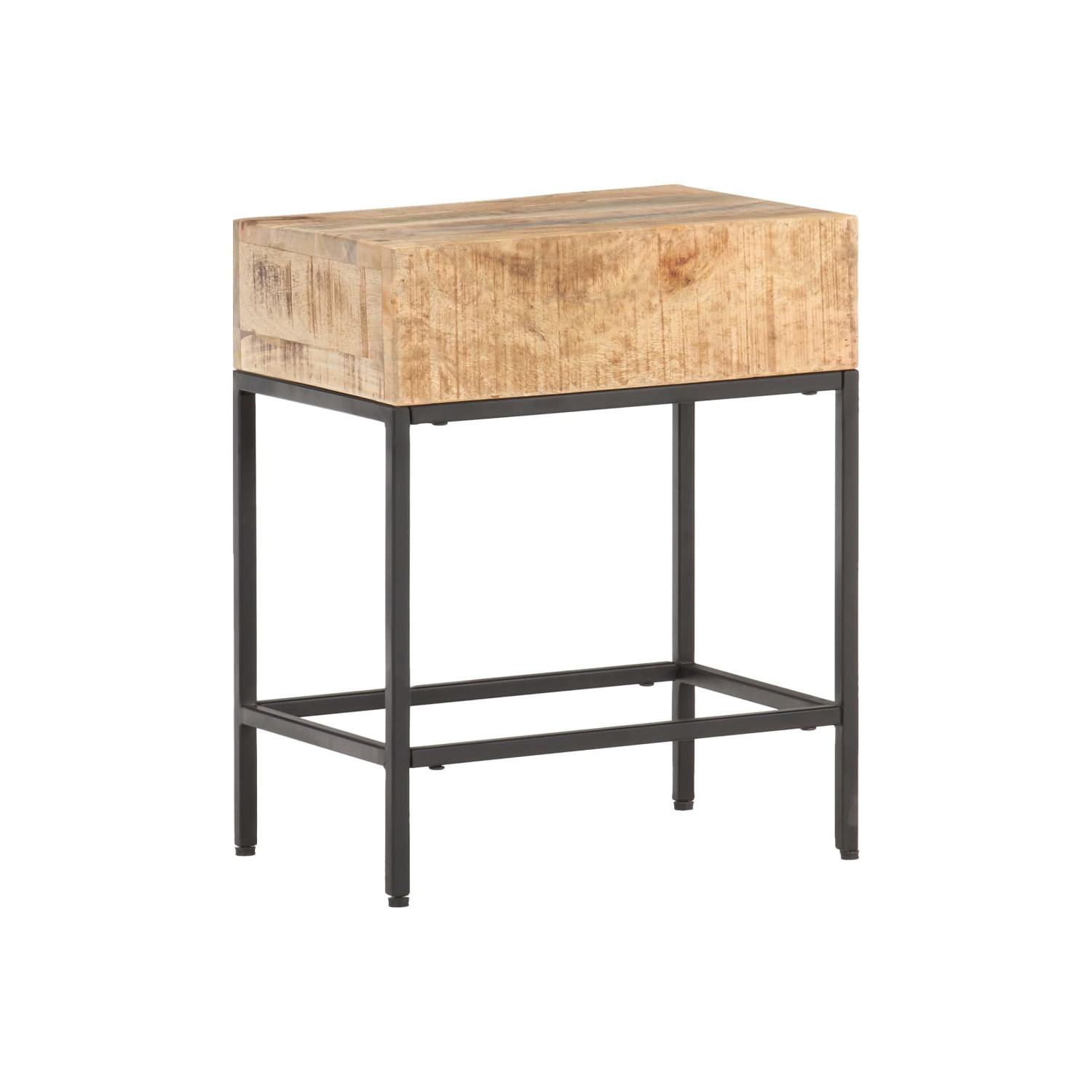 vidaXL Side Table 40x30x50 cm Solid Rough Mango Wood