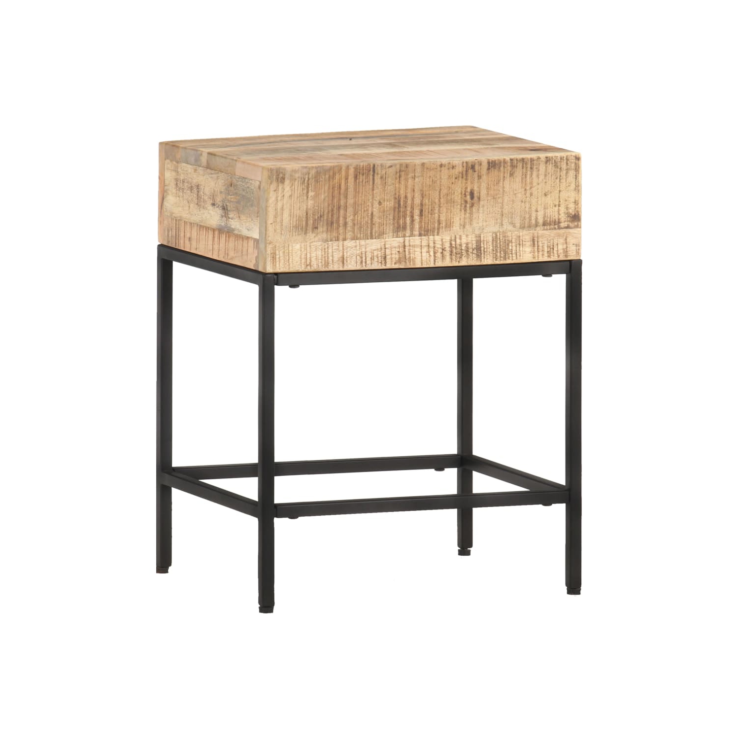 vidaXL Side Table 40x30x50 cm Solid Rough Mango Wood