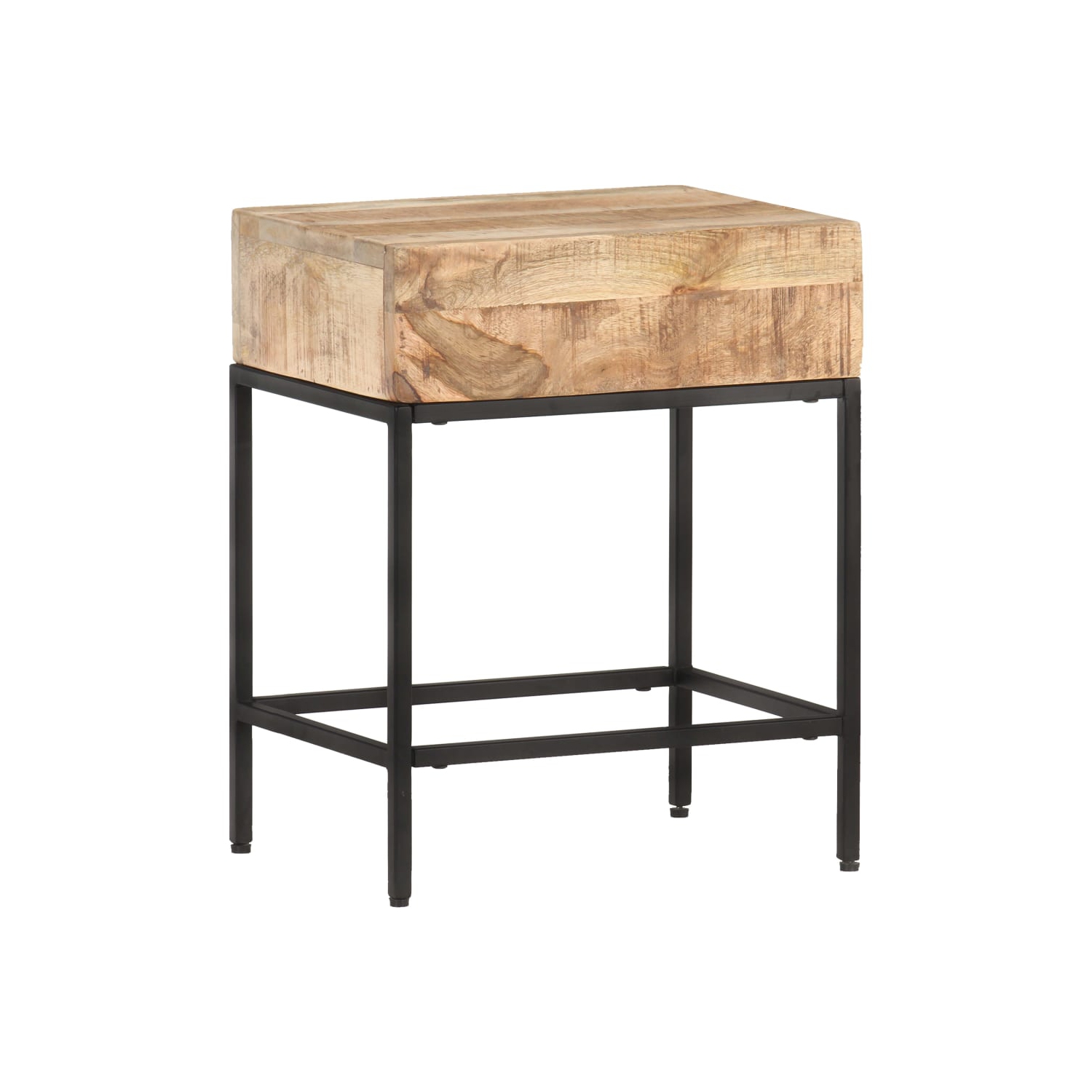 vidaXL Side Table 40x30x50 cm Solid Rough Mango Wood
